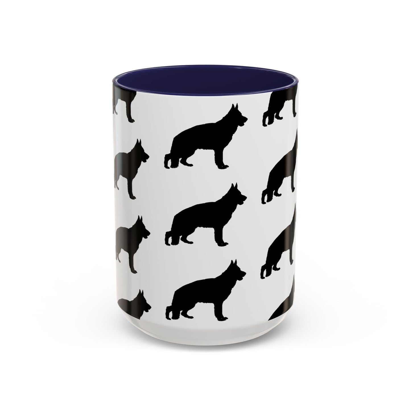 German Shepherd Silhouette 2-Tone Coffee Mug