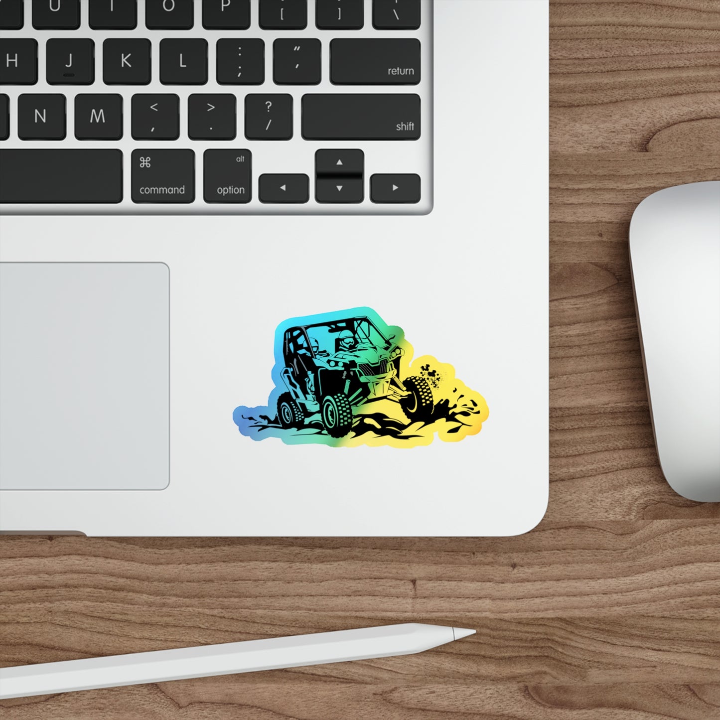 Slingin' Mud Side By Side Holographic Sticker