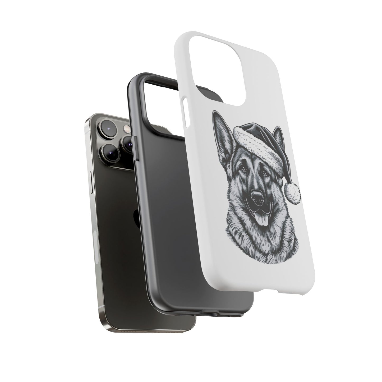 Santa Paws German Shepherd iPhone Case