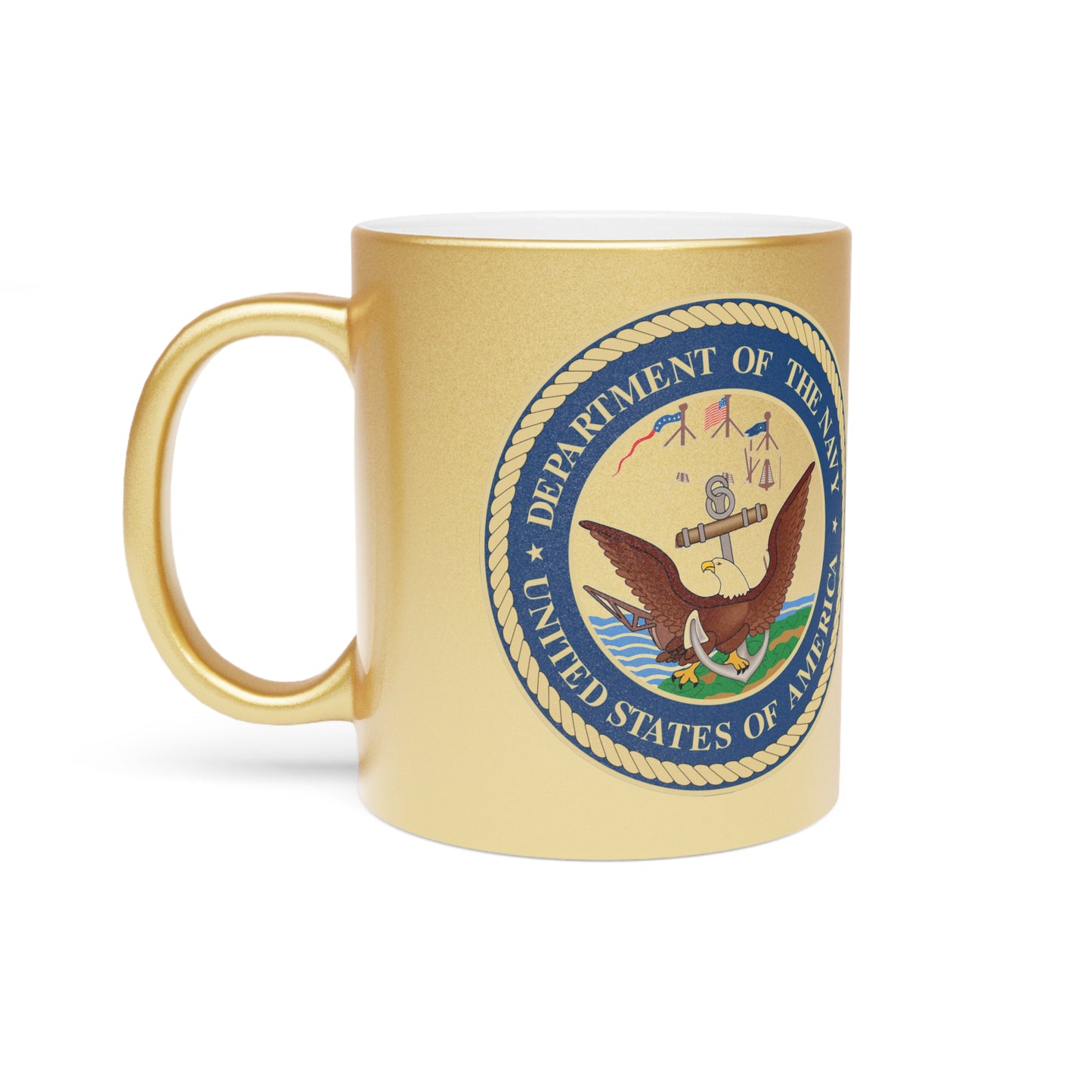 US Navy Metallic Coffee Mug