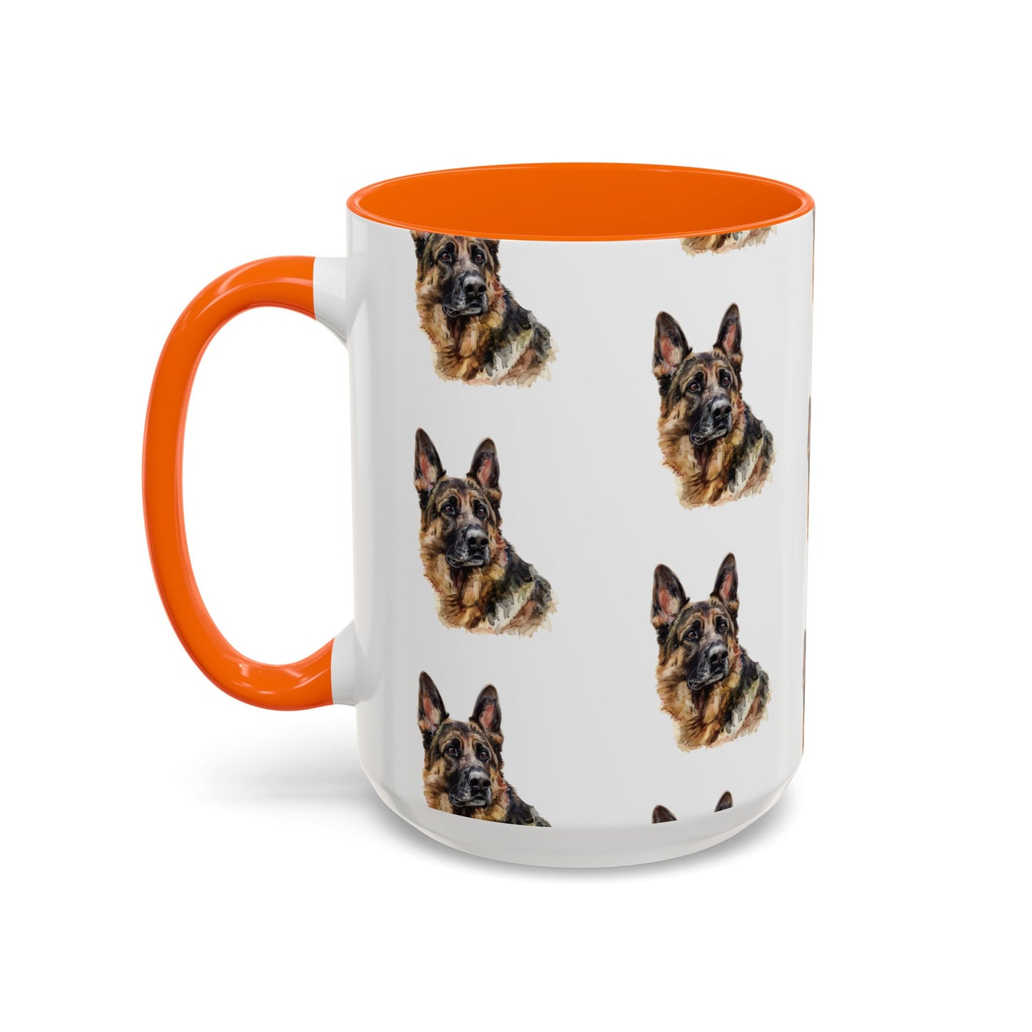 German Shepherd Head 2-Tone Coffee Mug