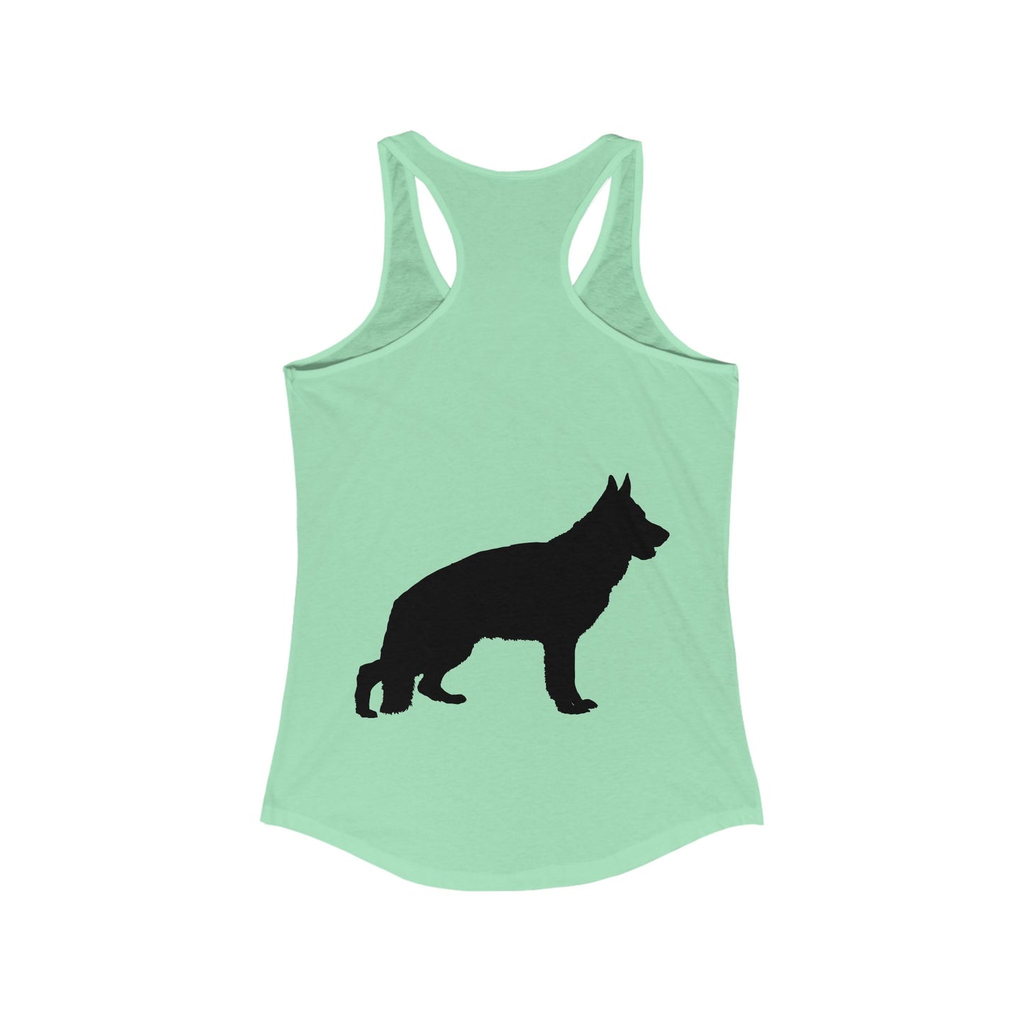 German Shepherd Silhouette Women's Racerback Tank