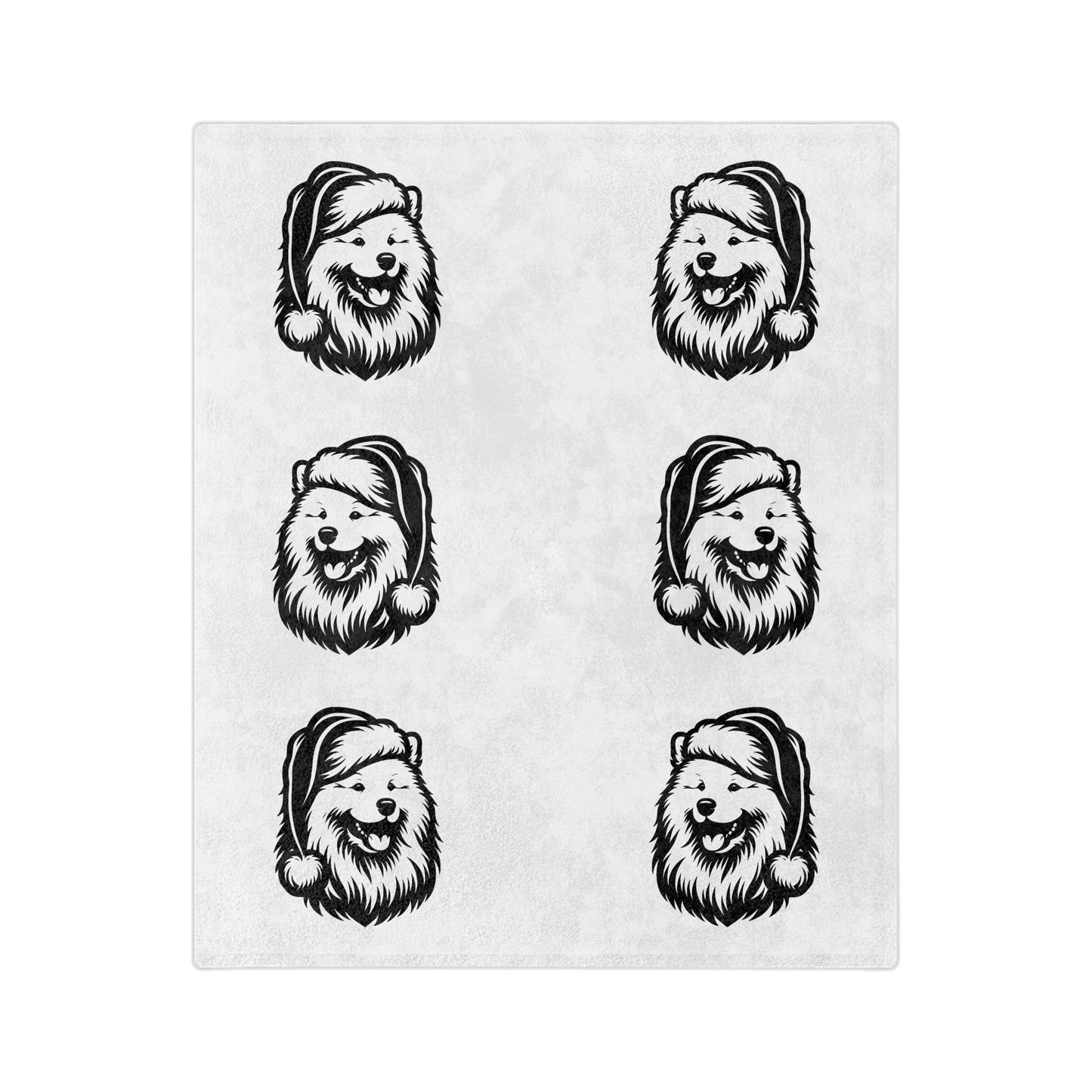 Santa Paws Samoyed Velveteen Microfiber Blanket