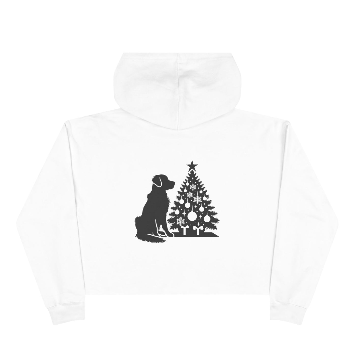 Golden Christmas Tree Women's Crop Hoodie