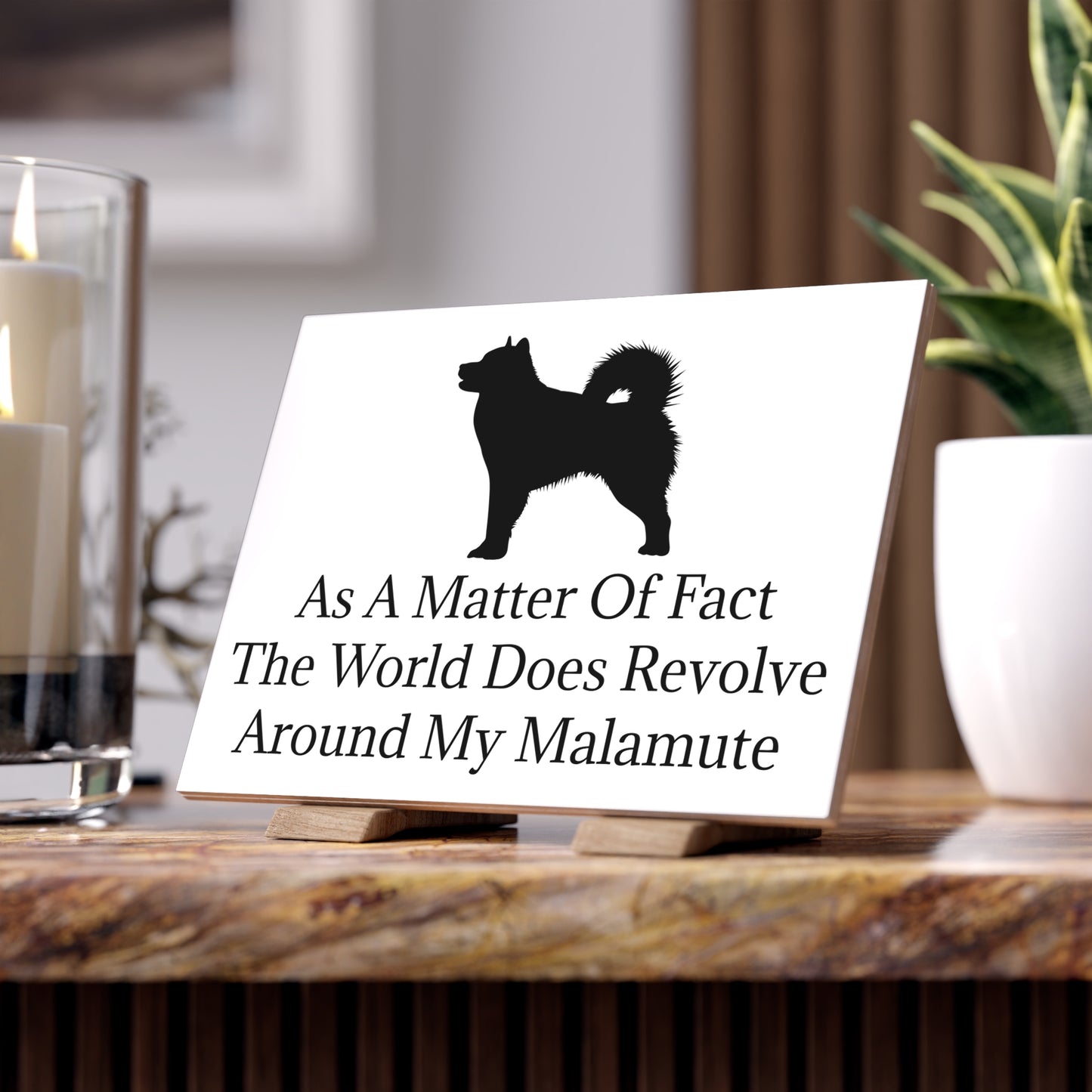 Matter Of Fact Malamute Ceramic Photo Tile