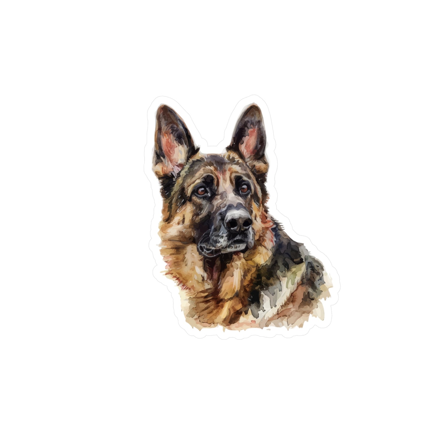 German Shepherd Head Vinyl Decal