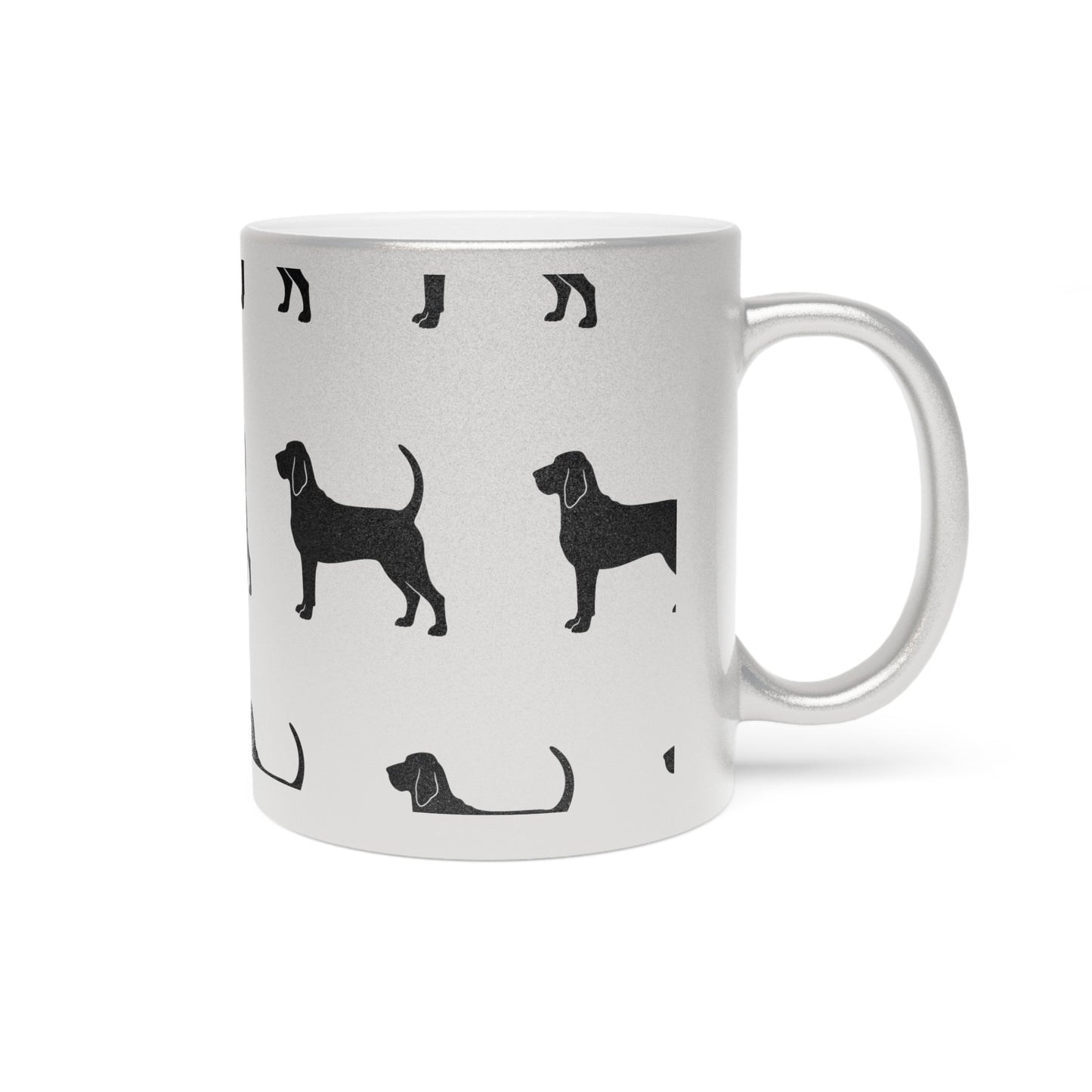 Bloodhound Silhouette Metallic Coffee Mug