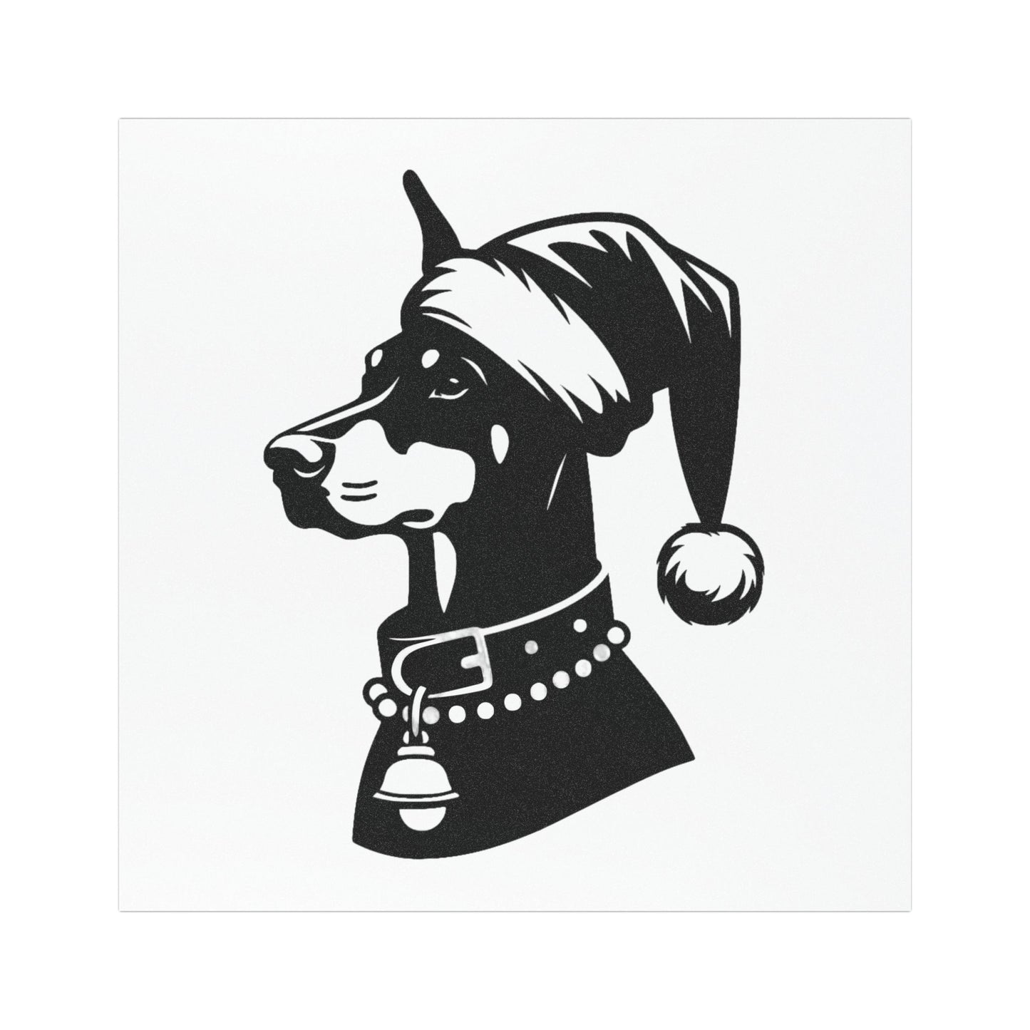 Santa Paws Doberman Indoor/Outdoor Magnet