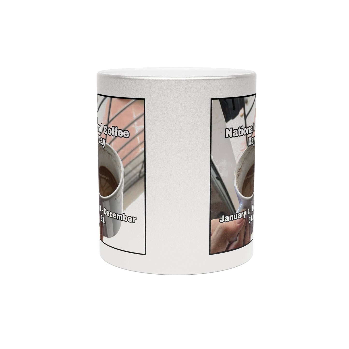 National Coffee Day Metallic Coffee Mug