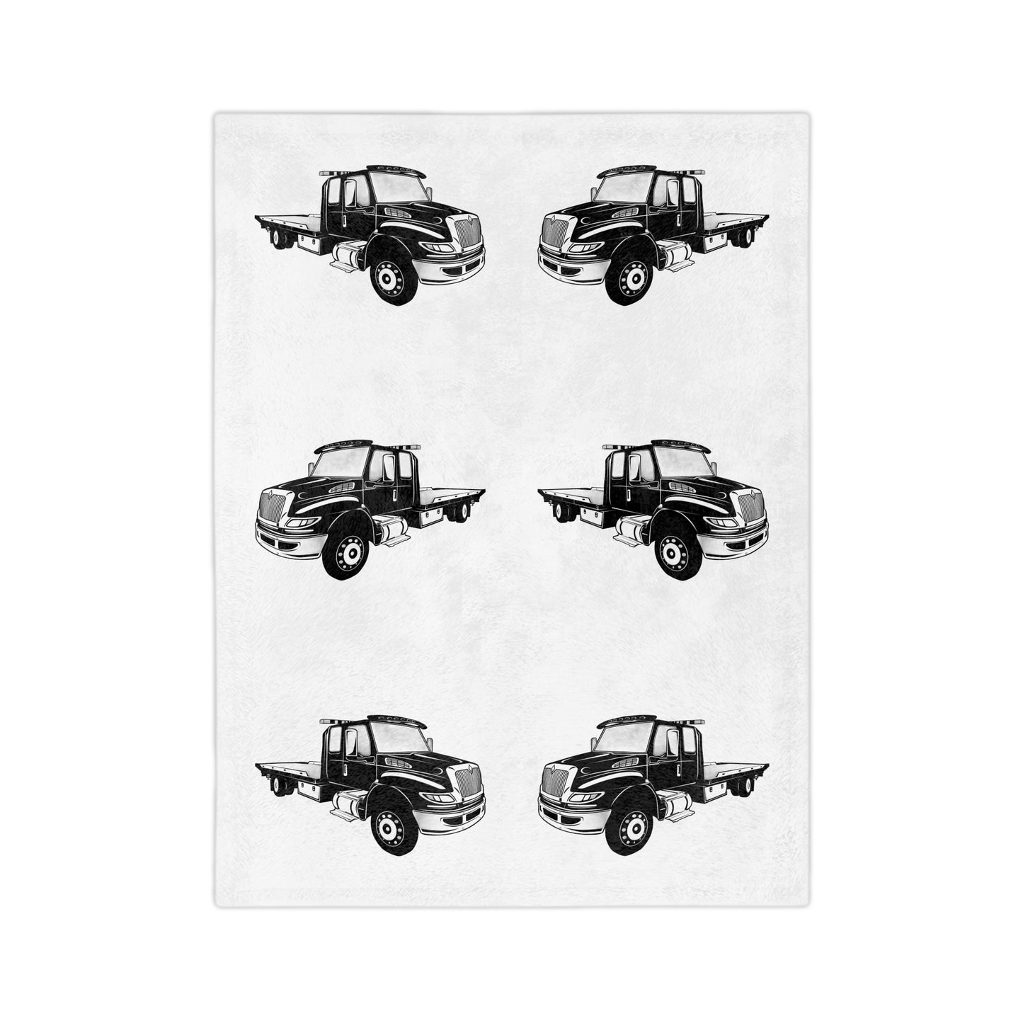 Flatbed Tow Truck Velveteen Microfiber Blanket