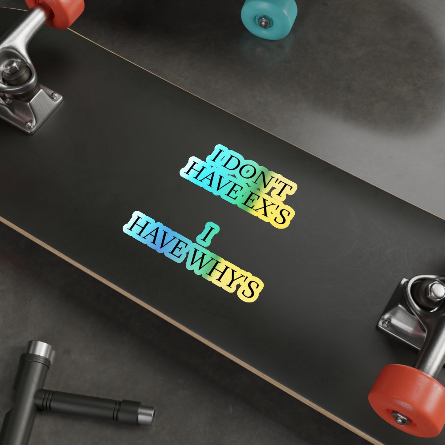 X's And Y's Holographic Sticker