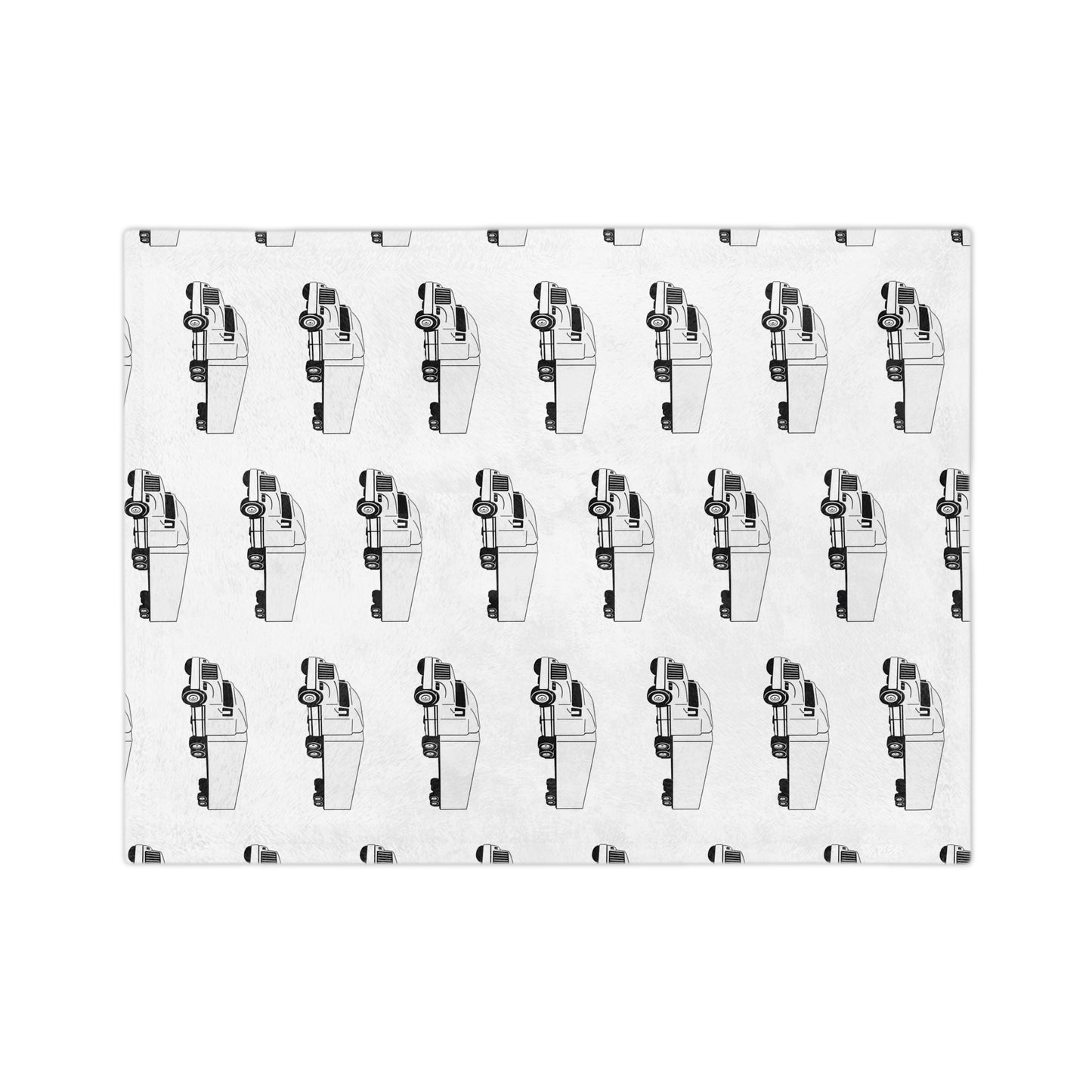 Semi Truck Velveteen Microfiber Blanket