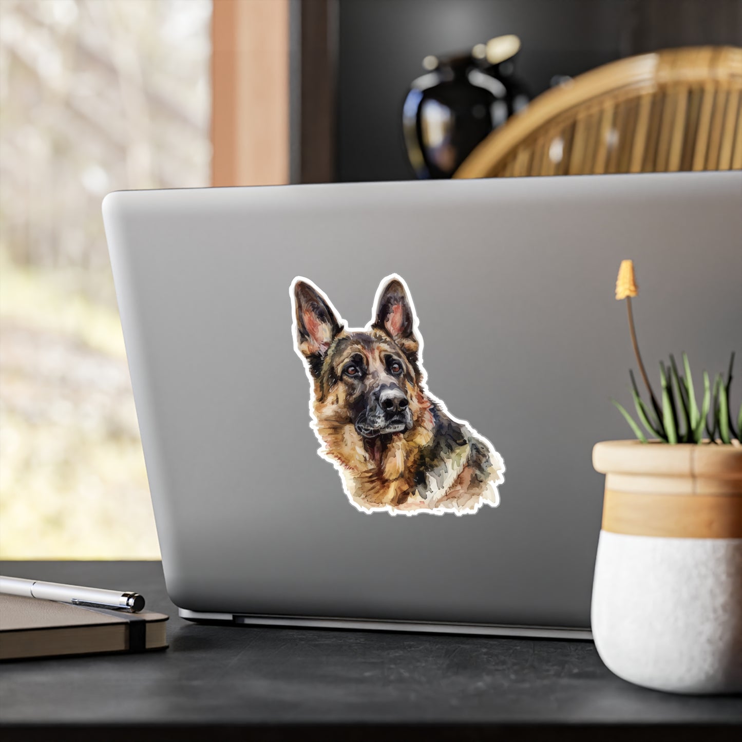 German Shepherd Head Vinyl Decal