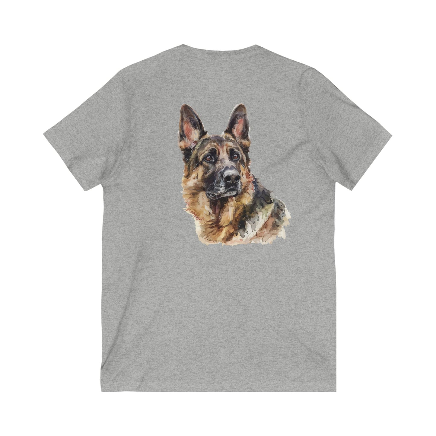 German Shepherd Head Unisex Short Sleeve V-Neck Tee