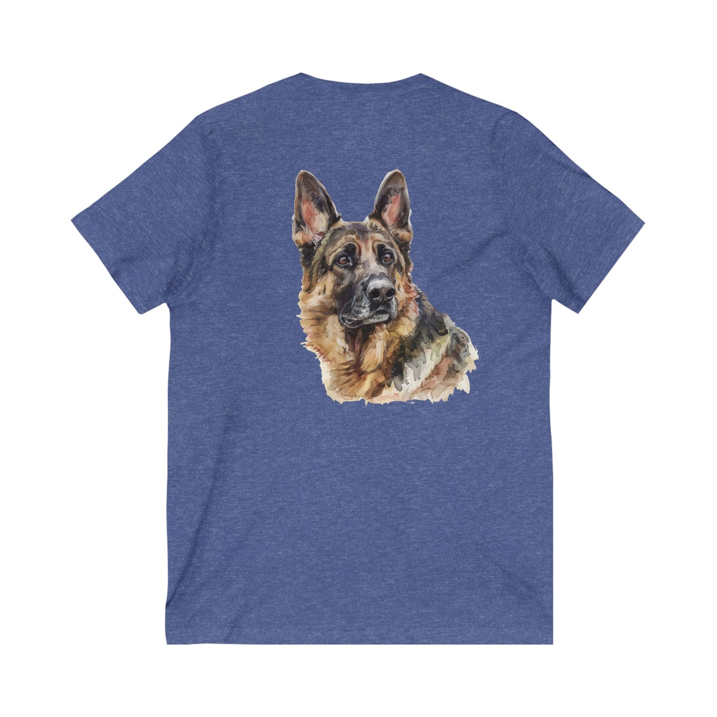 German Shepherd Head Unisex Short Sleeve V-Neck Tee