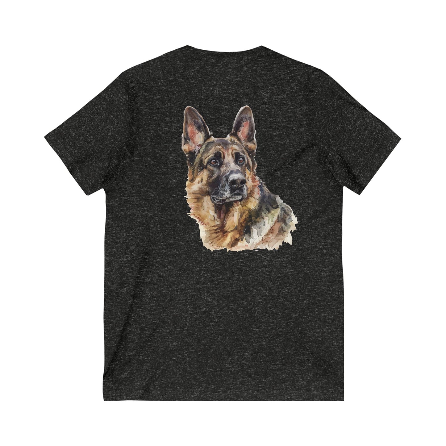 German Shepherd Head Unisex Short Sleeve V-Neck Tee