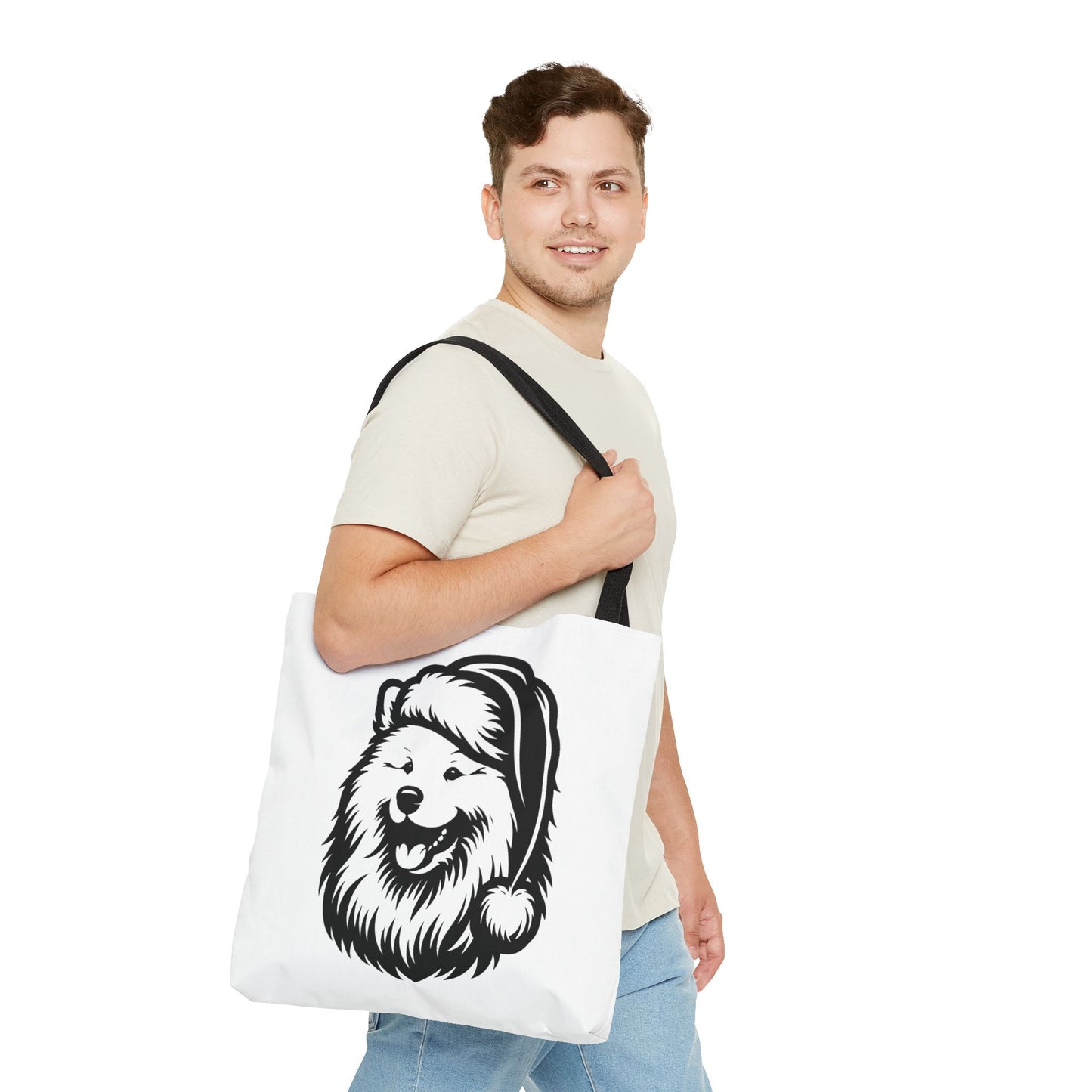 Santa Paws Samoyed Tote Bag