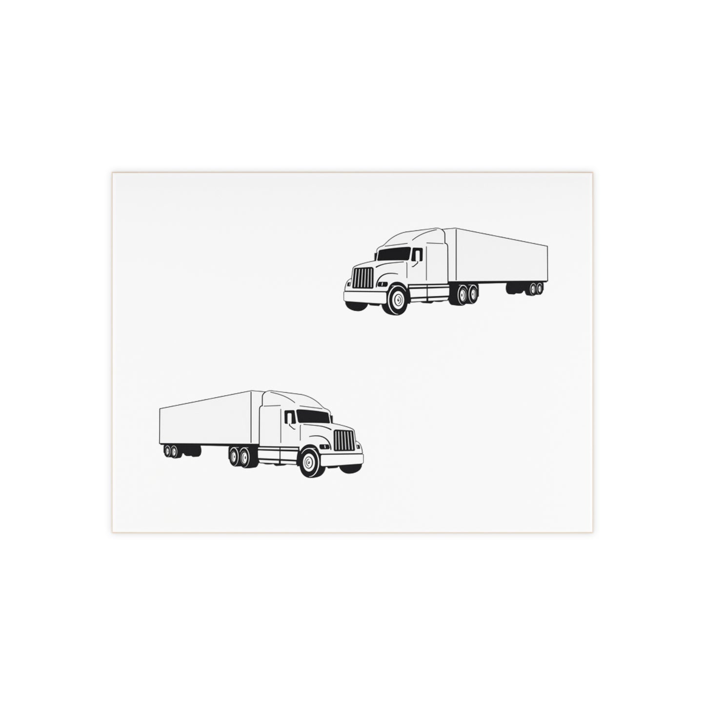 Semi Truck Ceramic Photo Tile