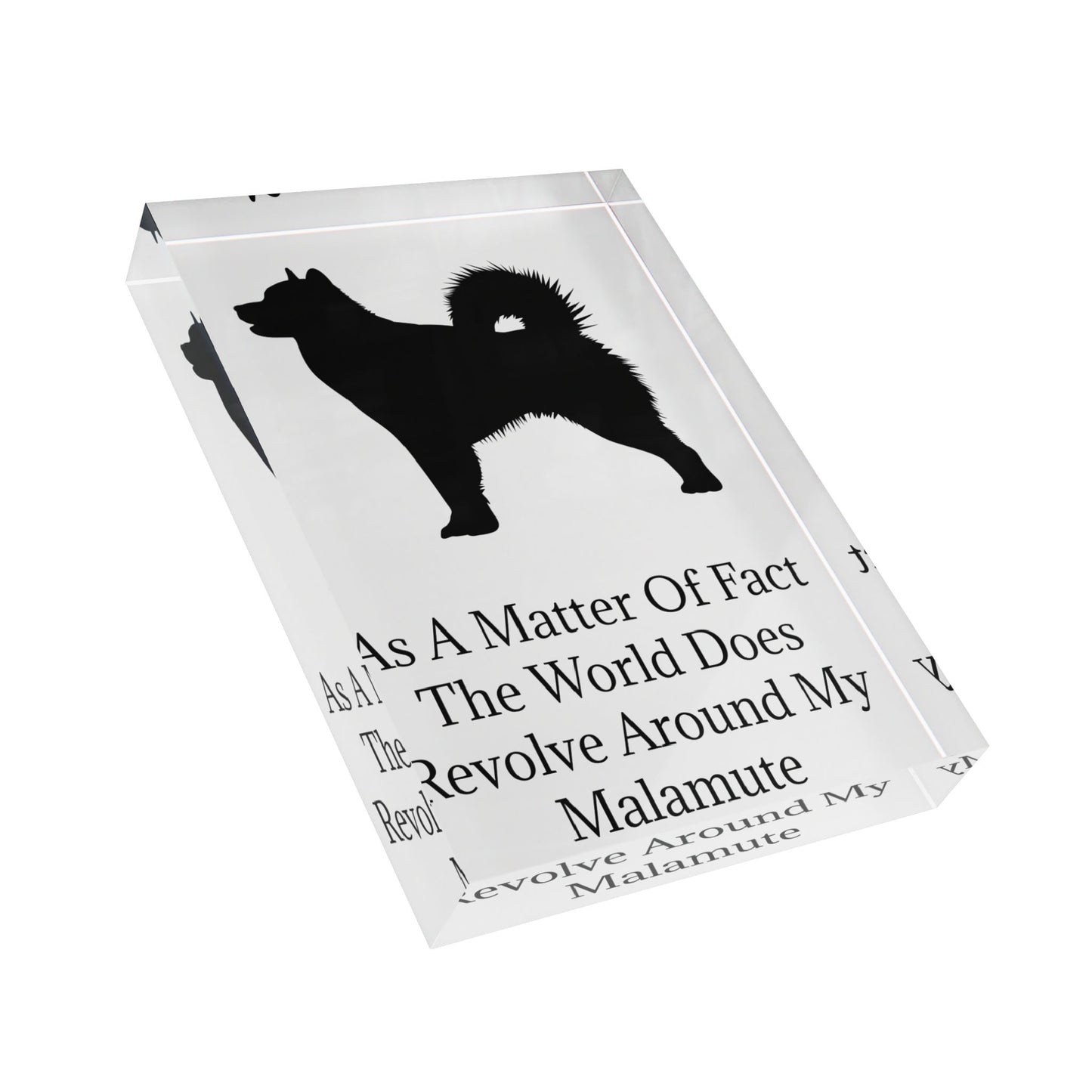 Matter Of Fact Malamute Acrylic Photo Block