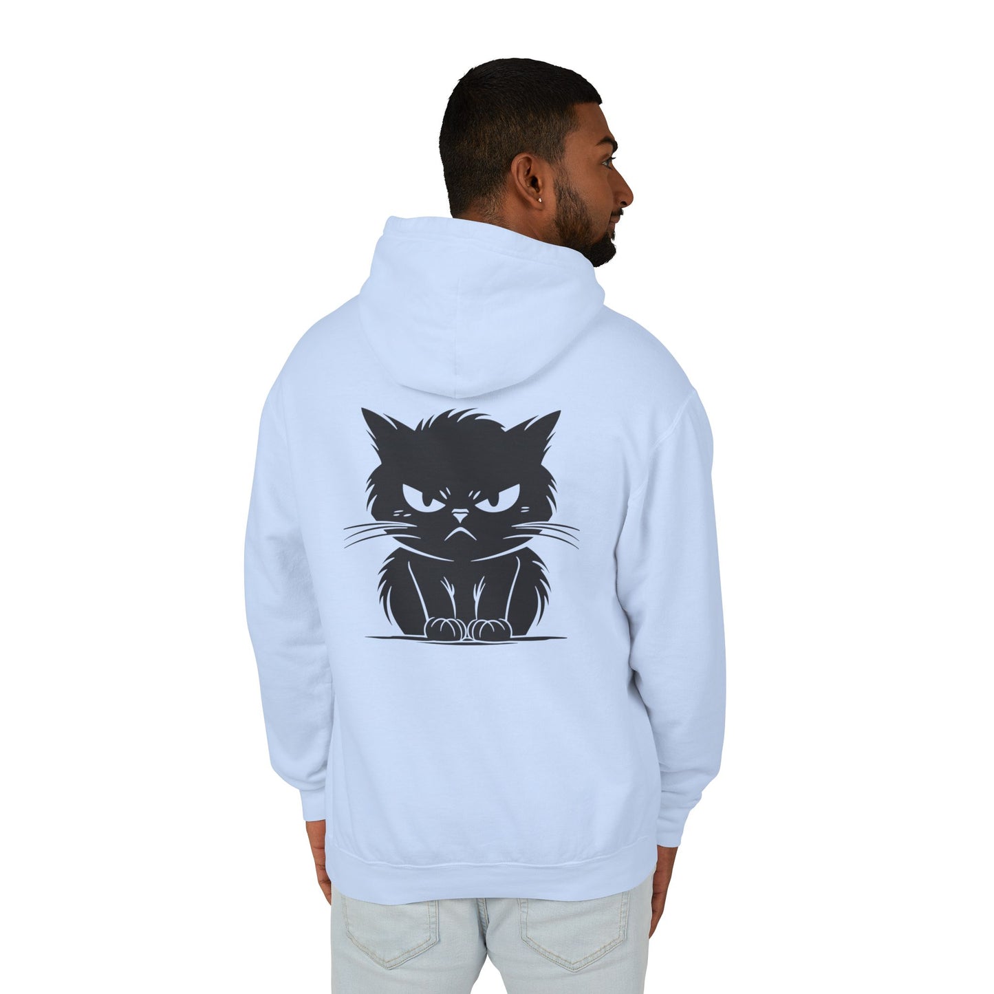 Angry Cat Unisex Lightweight Hoodie