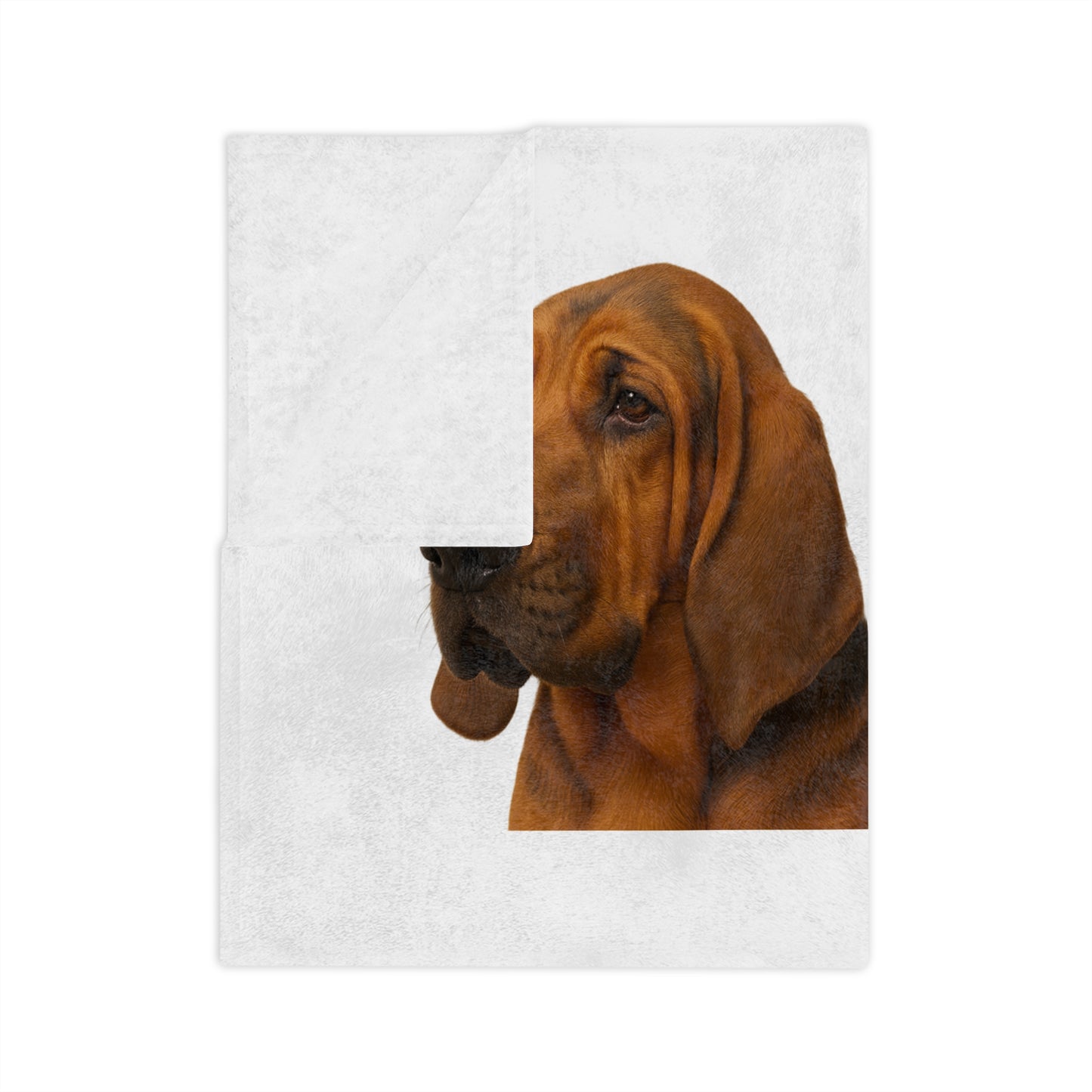 Bloodhound Head Velveteen Microfiber Blanket