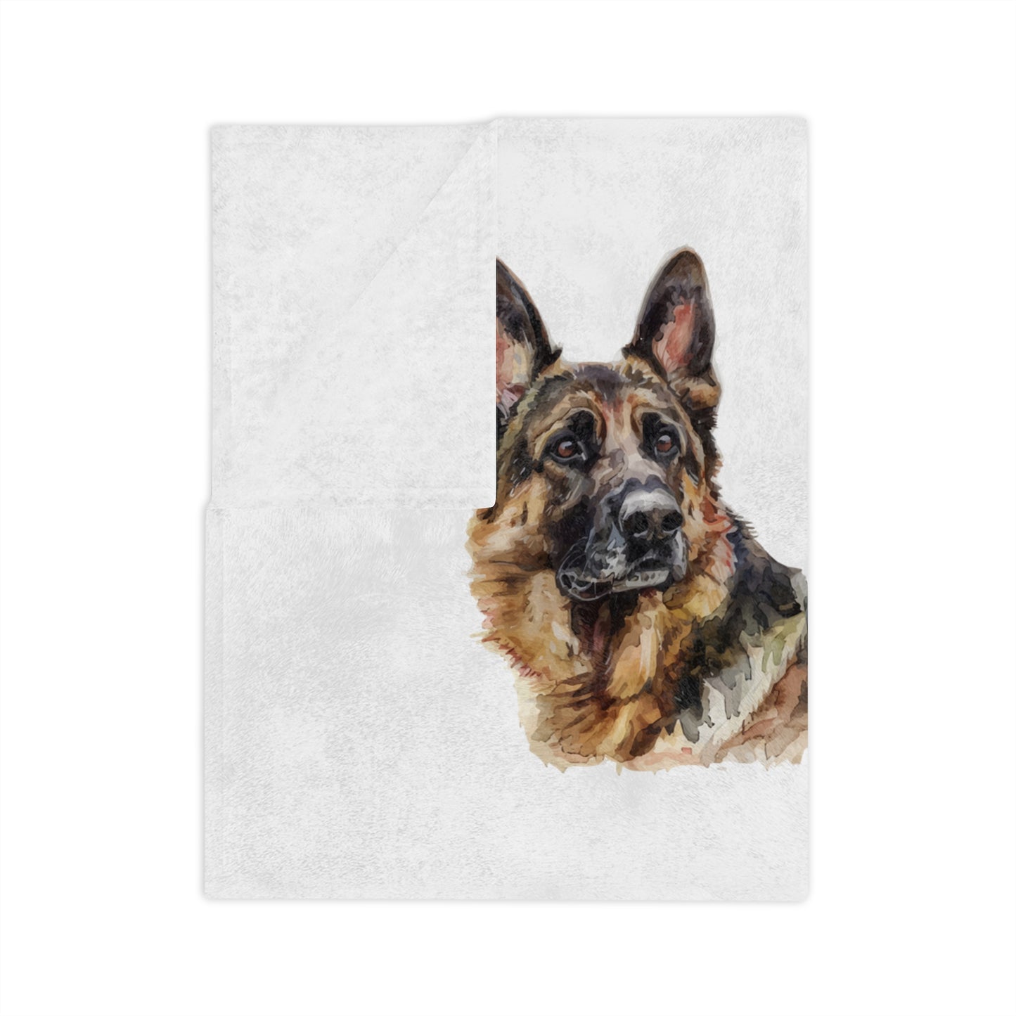 German Shepherd Head Velveteen Microfiber Blanket