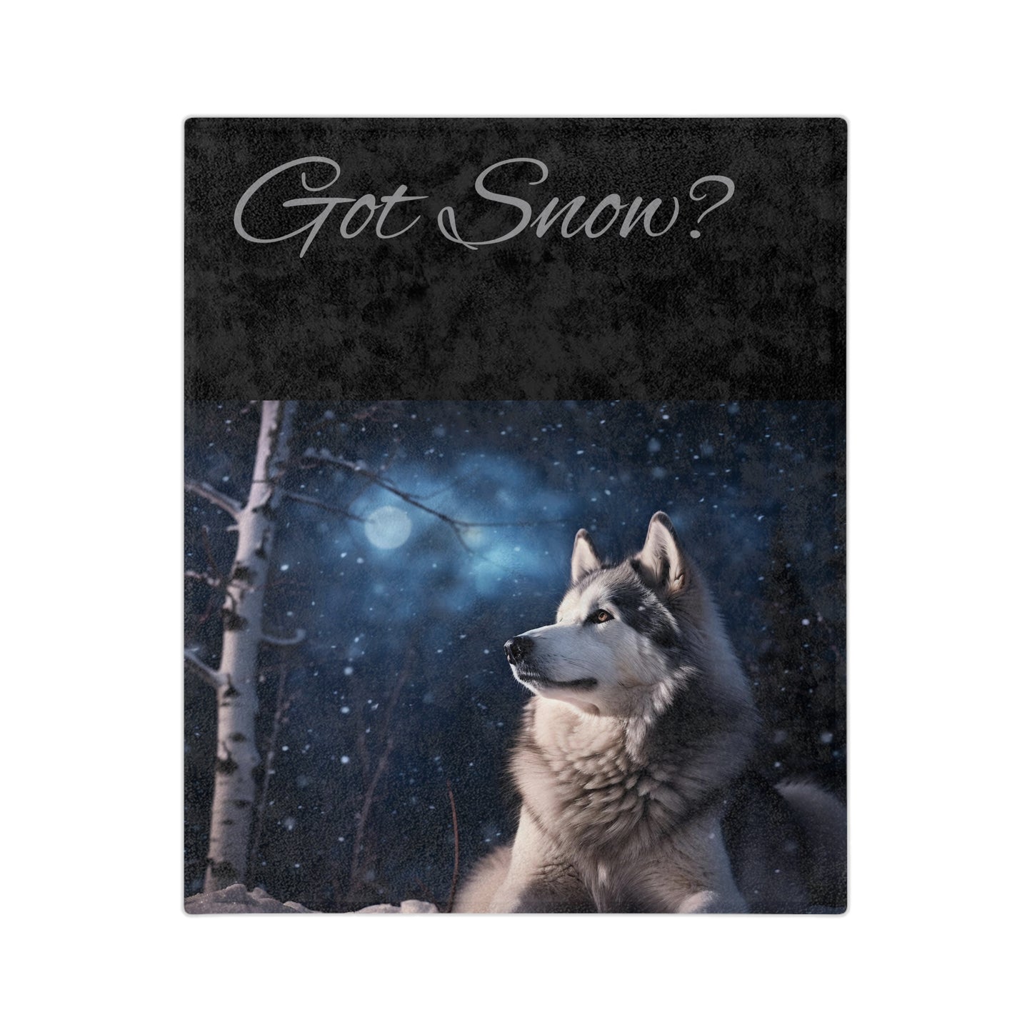 Got Snow? Velveteen Microfiber Blanket