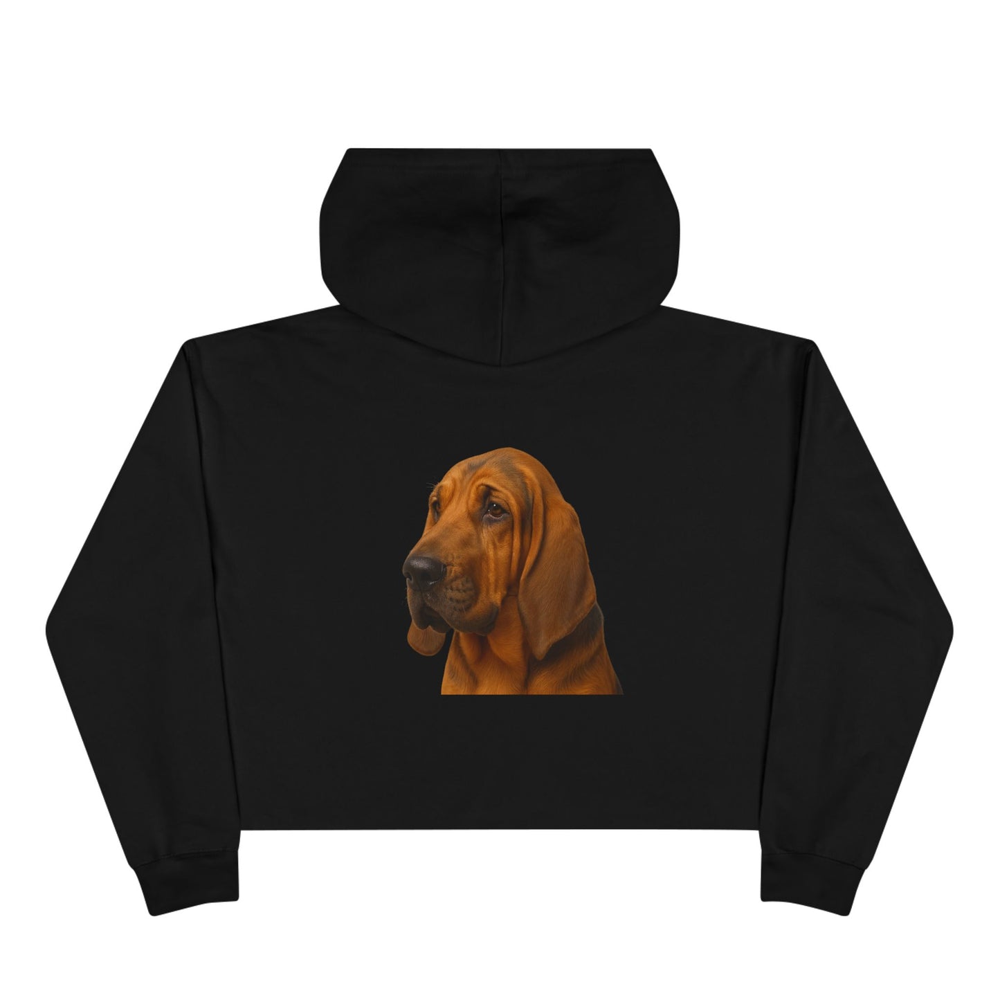 Bloodhound Head Women's Crop Hoodie