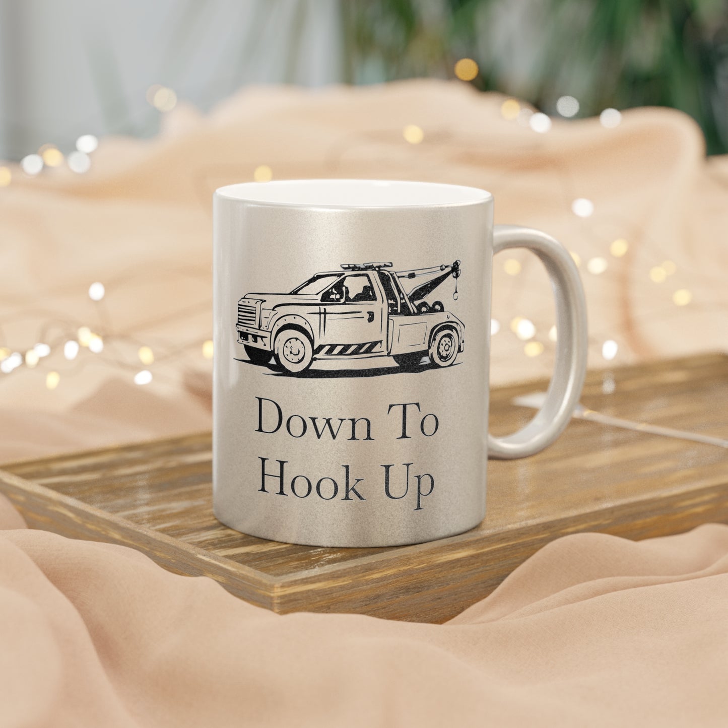 Down To Hook Up Metallic Coffee Mug