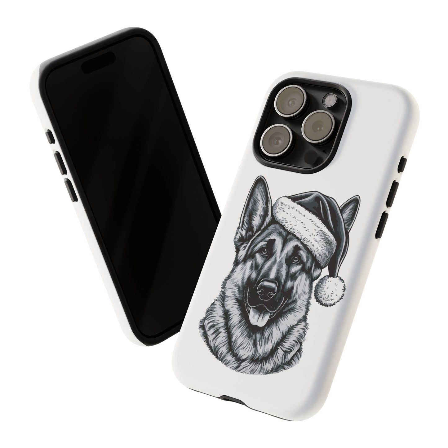 Santa Paws German Shepherd iPhone Case