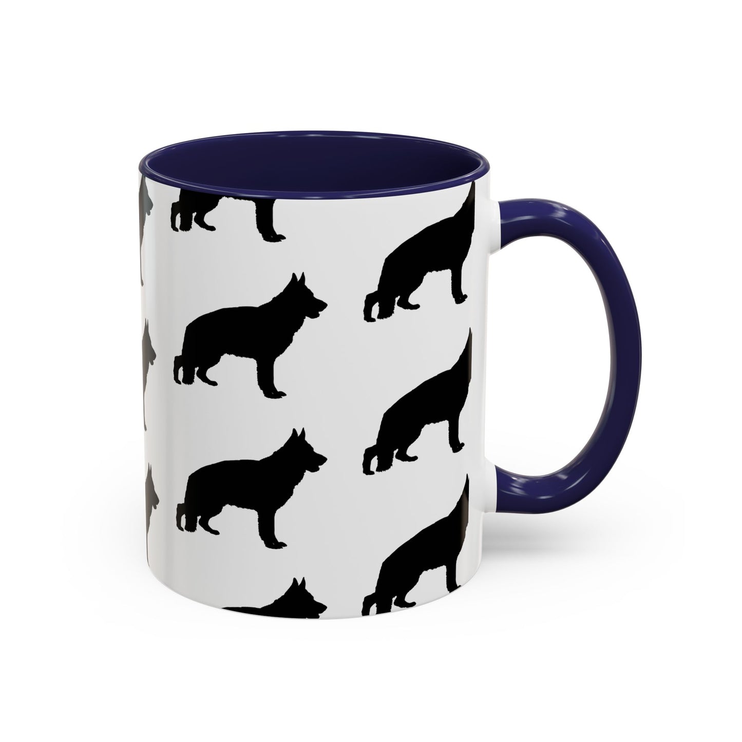 German Shepherd Silhouette 2-Tone Coffee Mug