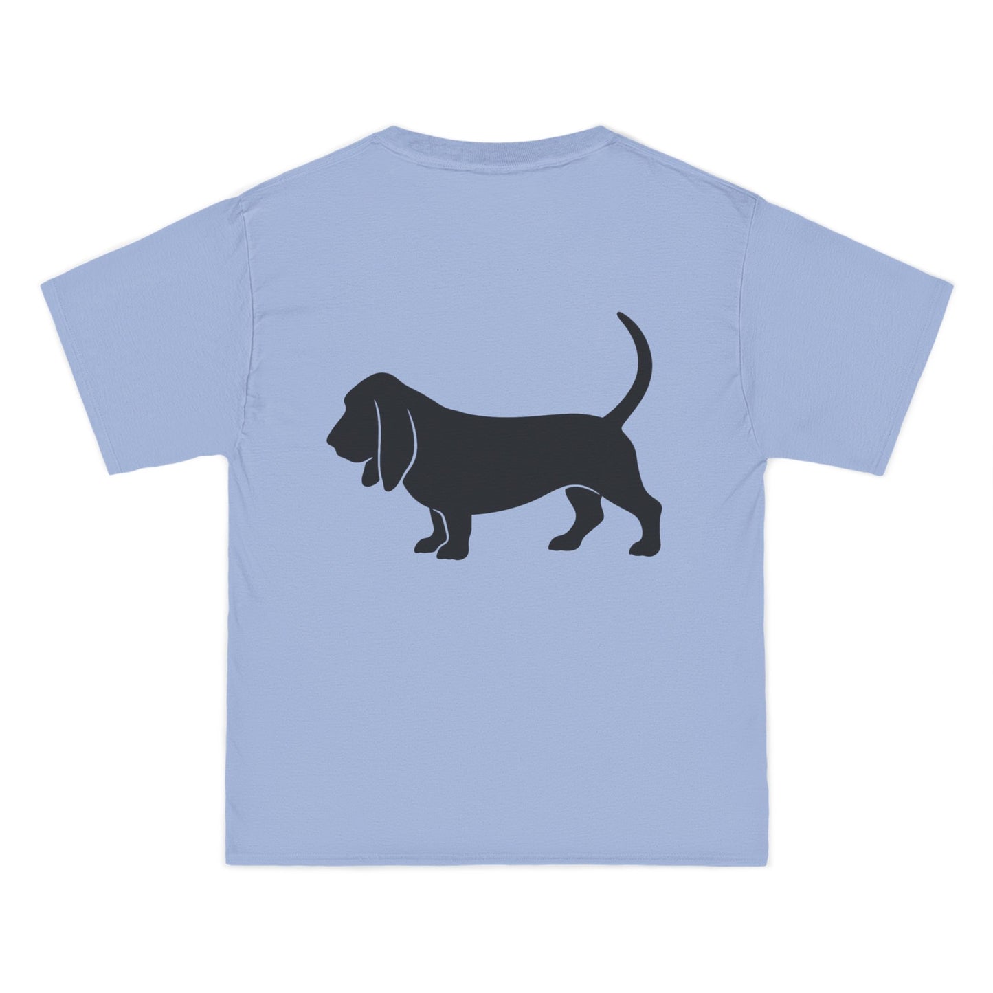 Basset Hound Silhouette Men's Short-Sleeve Crewneck Tee