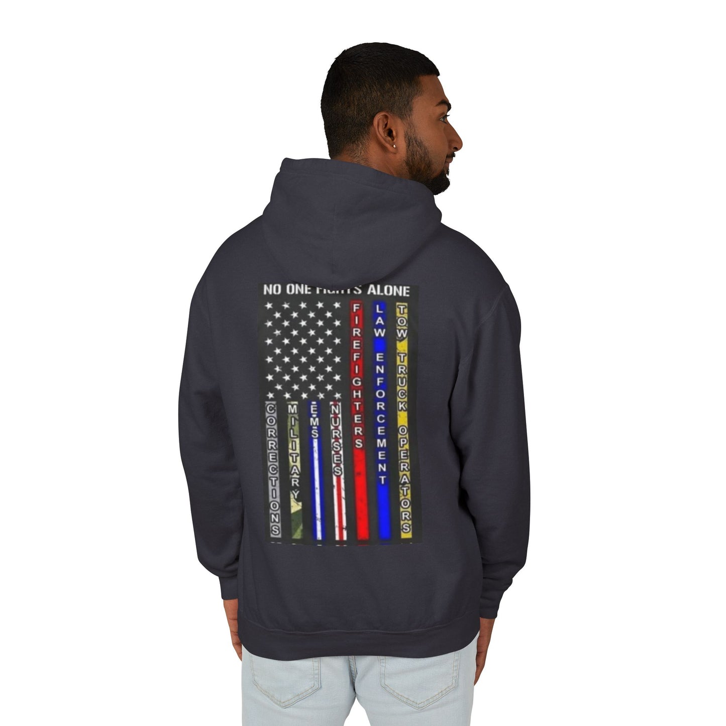 No One Fights Alone Unisex Lightweight Hoodie