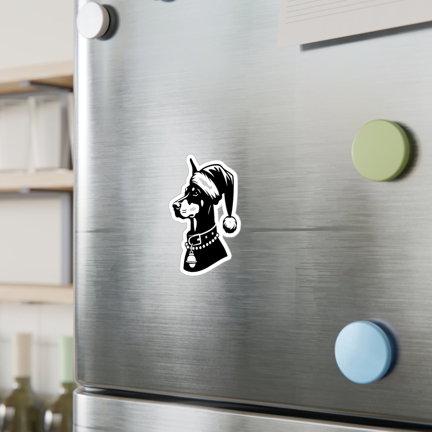 Santa Paws Doberman Vinyl Decal