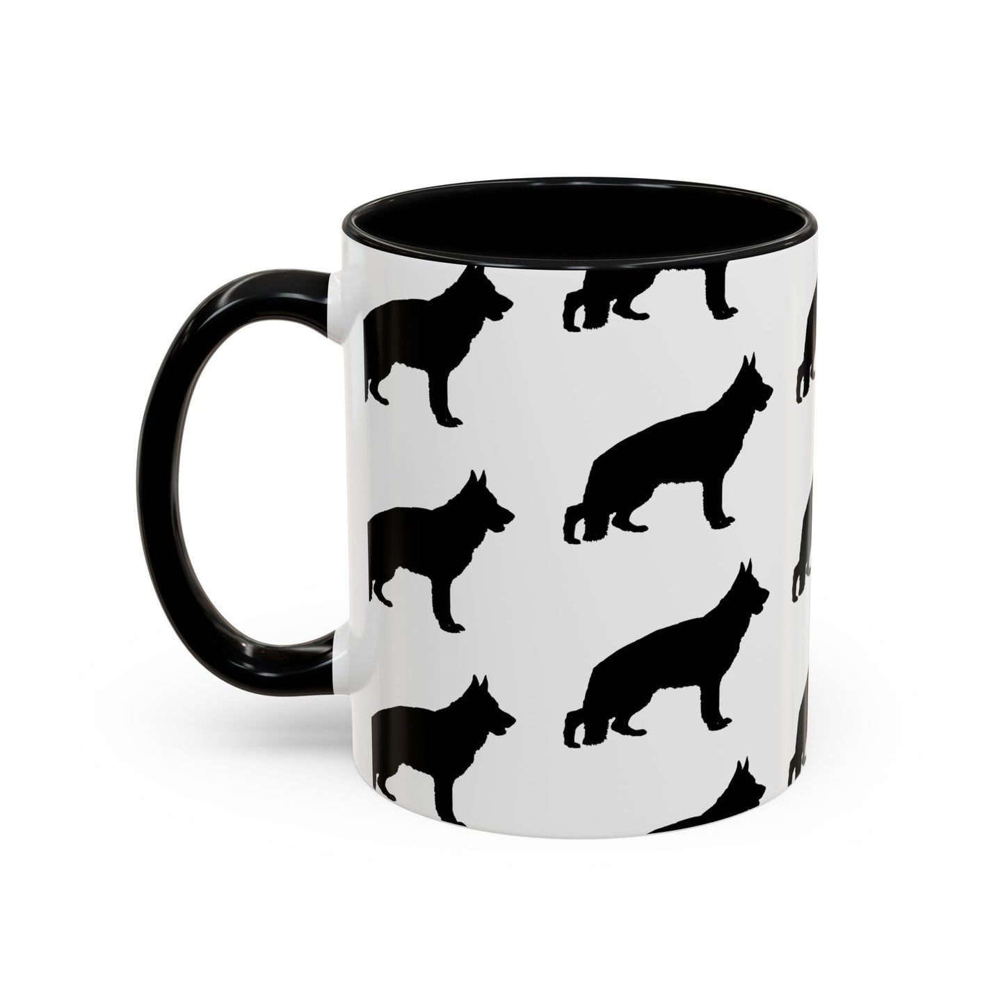 German Shepherd Silhouette 2-Tone Coffee Mug