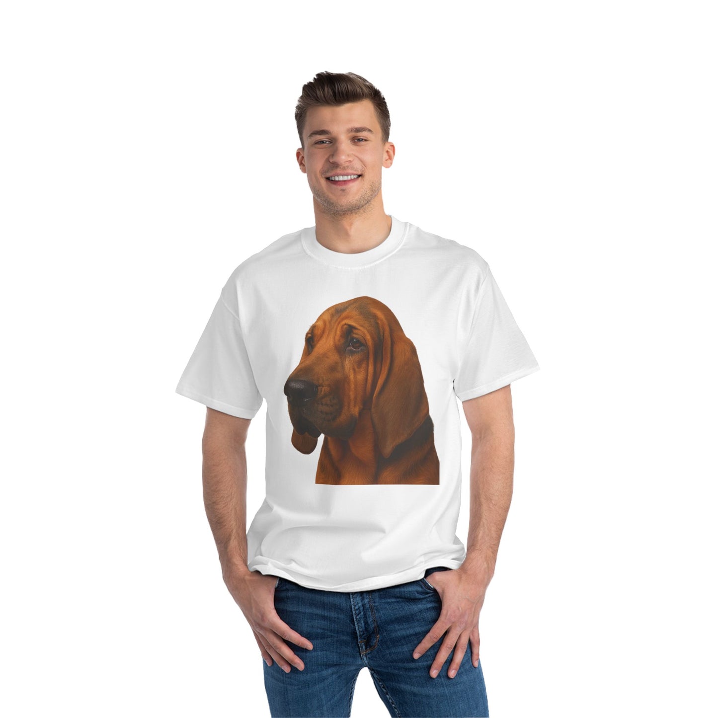 Bloodhound Head Men's Short-Sleeve Crewneck Tee