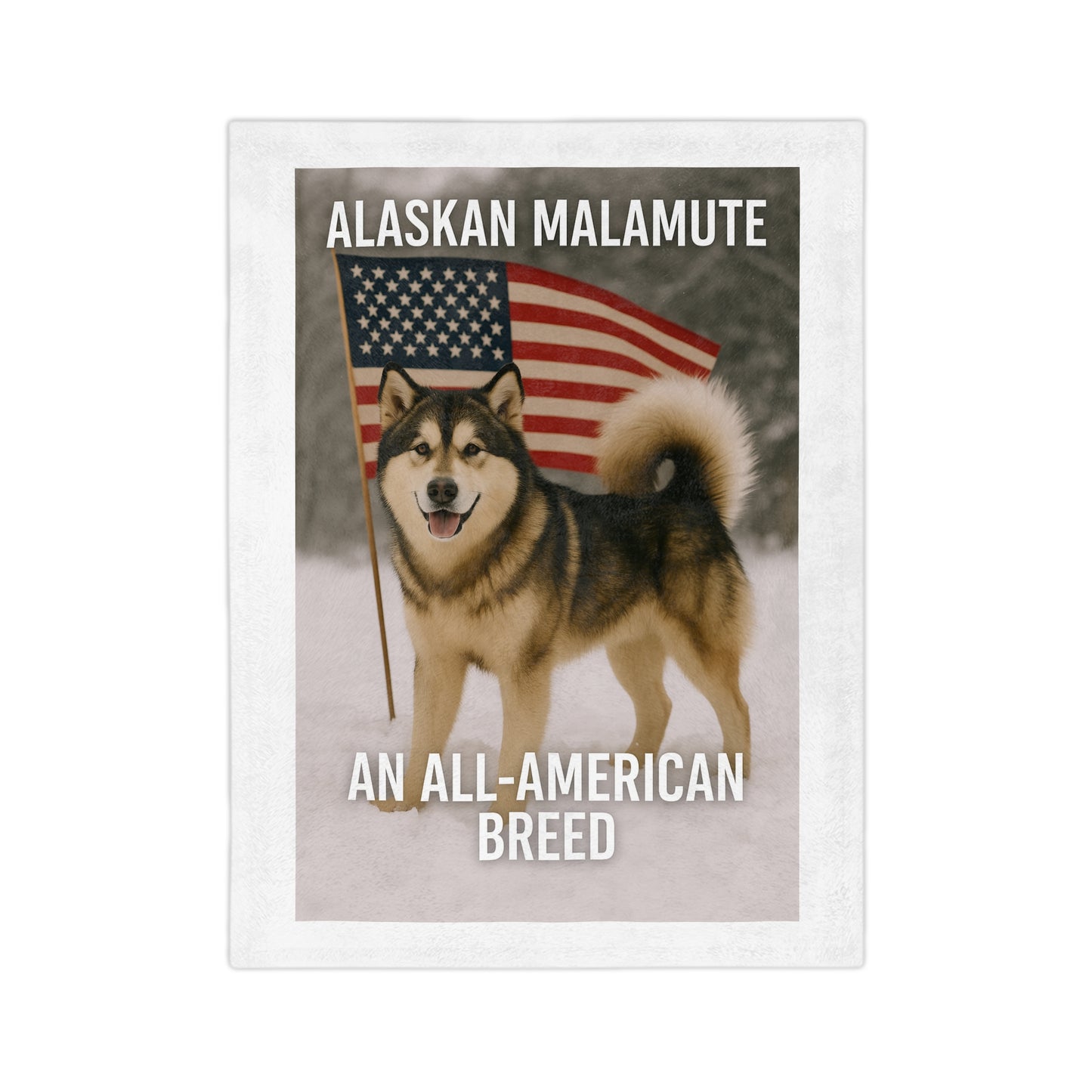 All-American Breed Velveteen Microfiber Blanket
