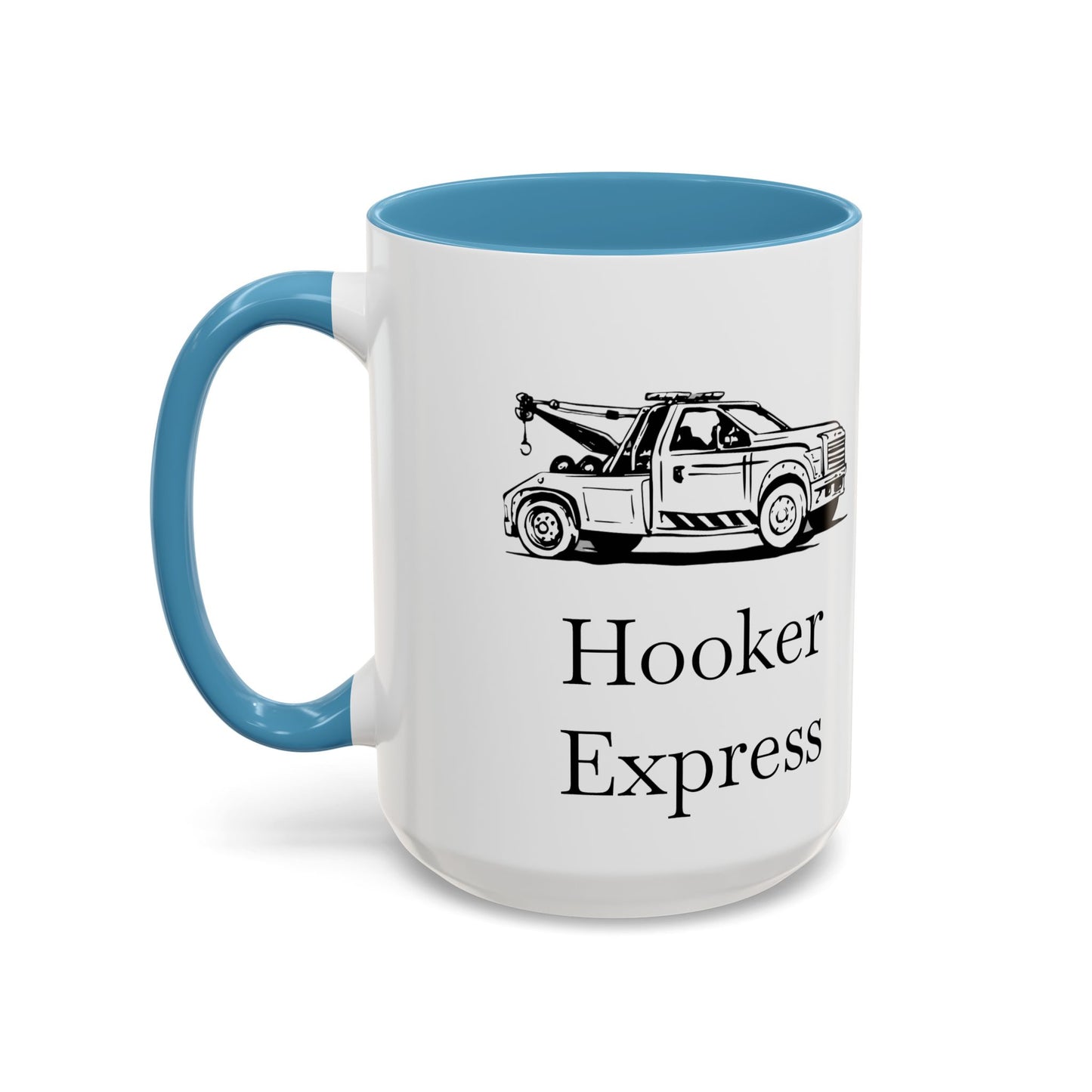 H**ker Express Wheel Lift Tow Truck 2-Tone Coffee Mug