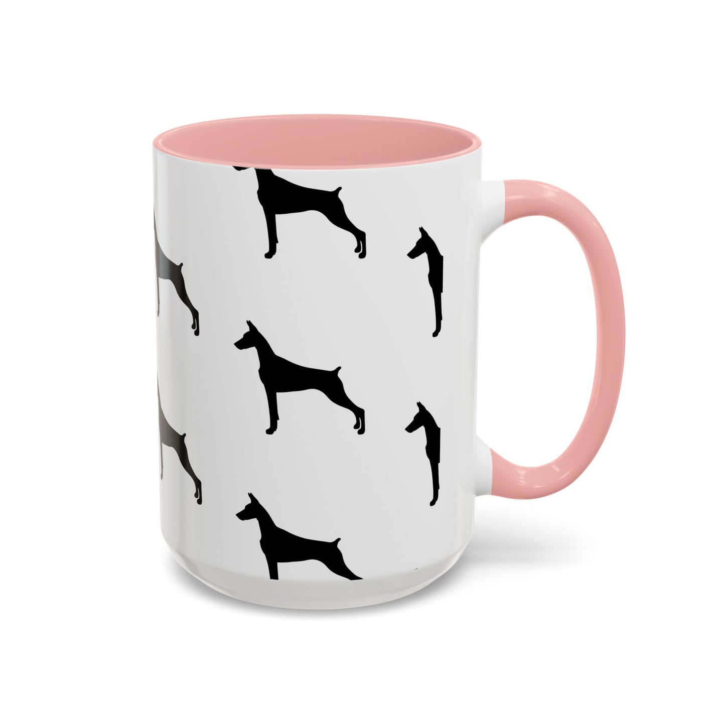 Doberman Silhouette 2-Tone Coffee Mug