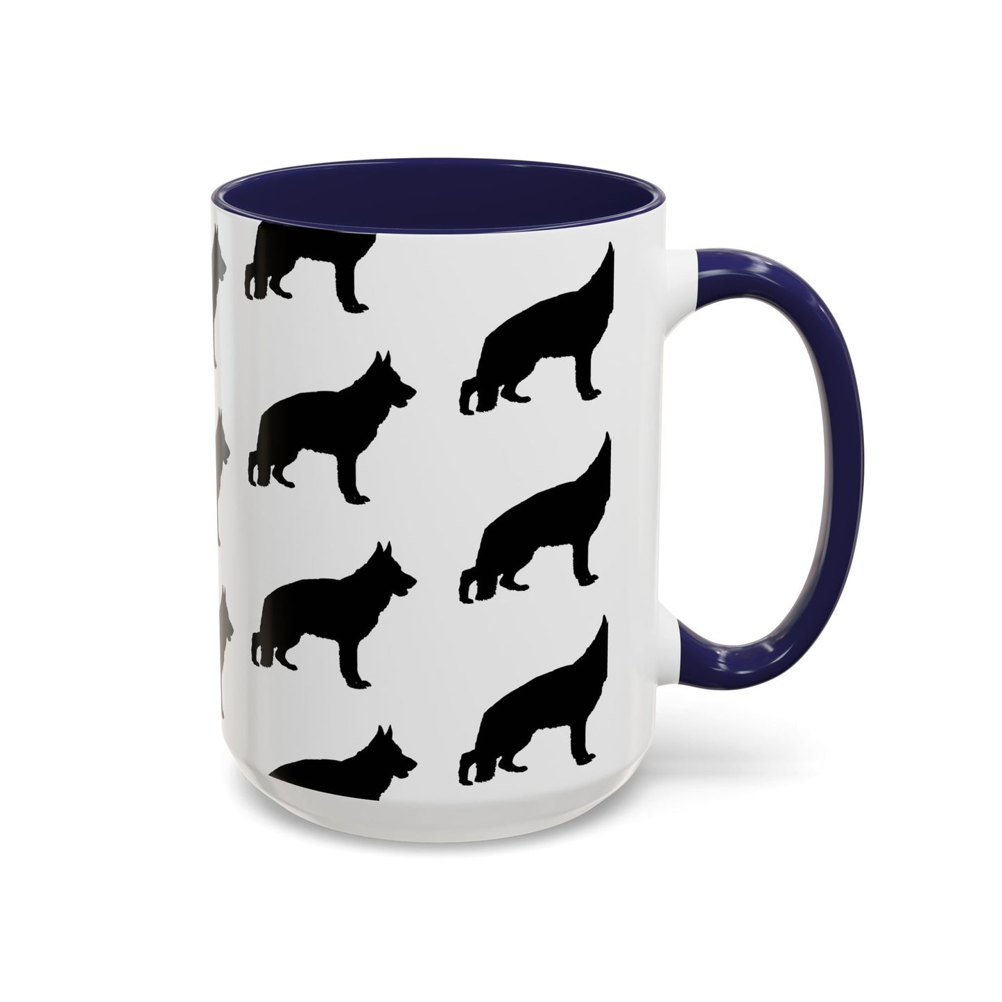 German Shepherd Silhouette 2-Tone Coffee Mug