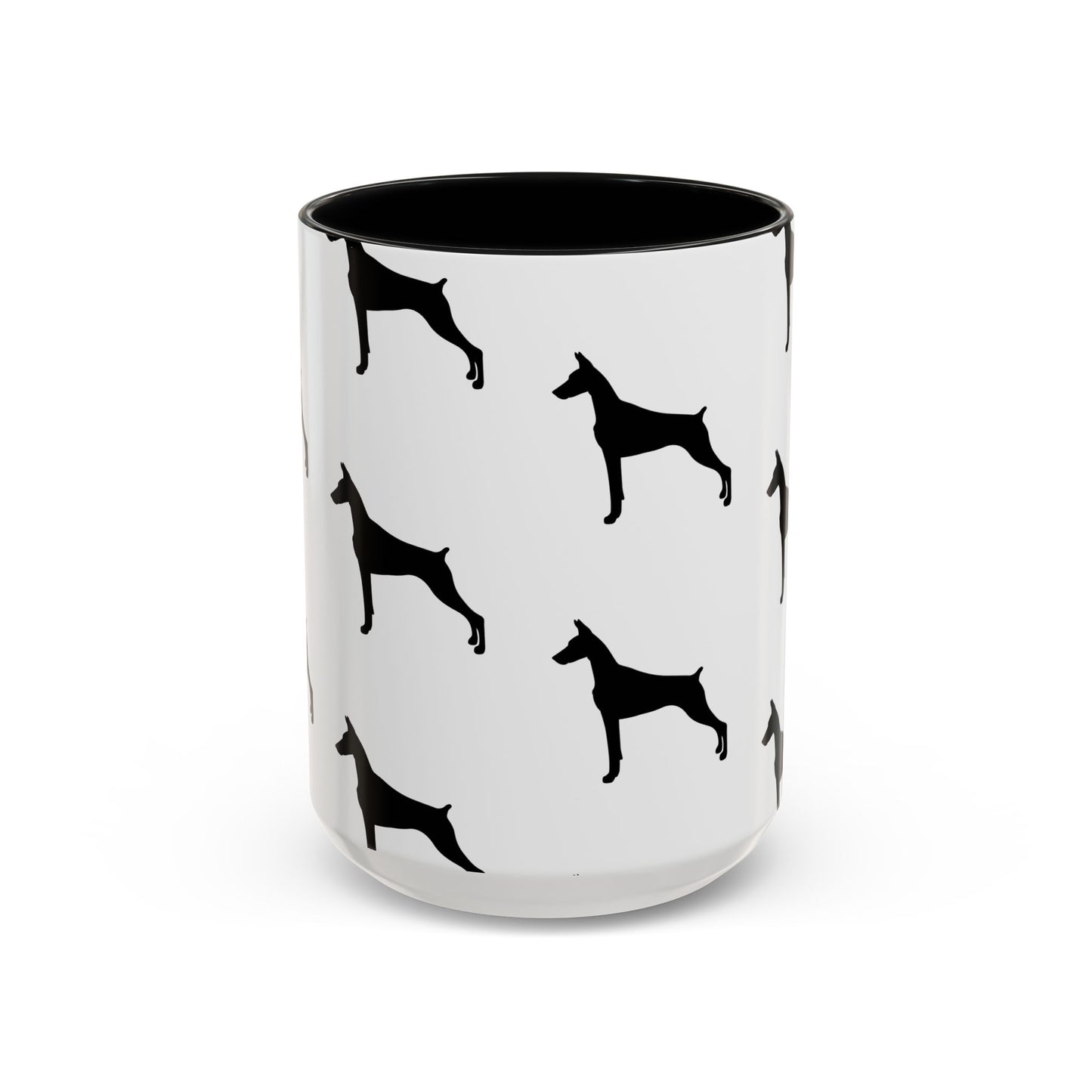 Doberman Silhouette 2-Tone Coffee Mug