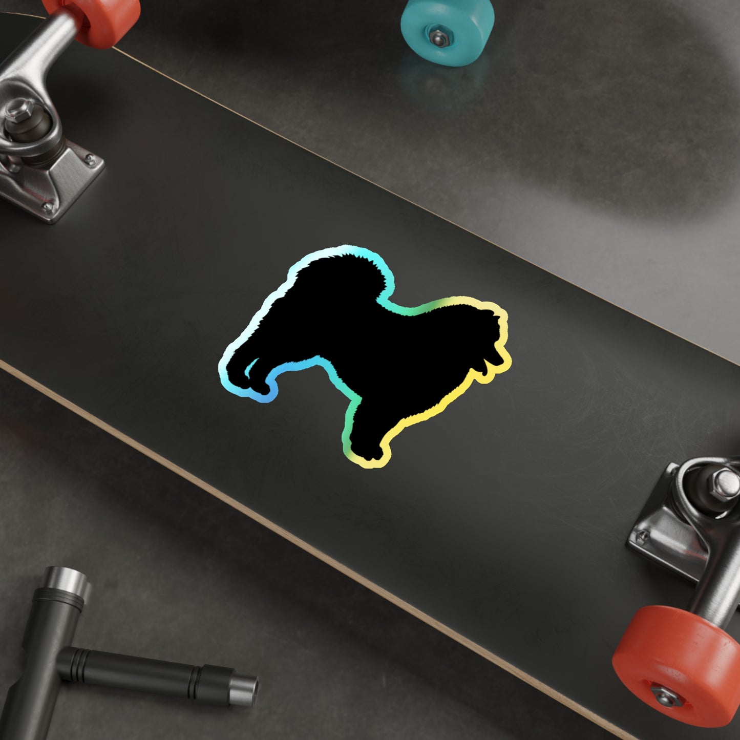 Samoyed Silhouette Holographic Sticker