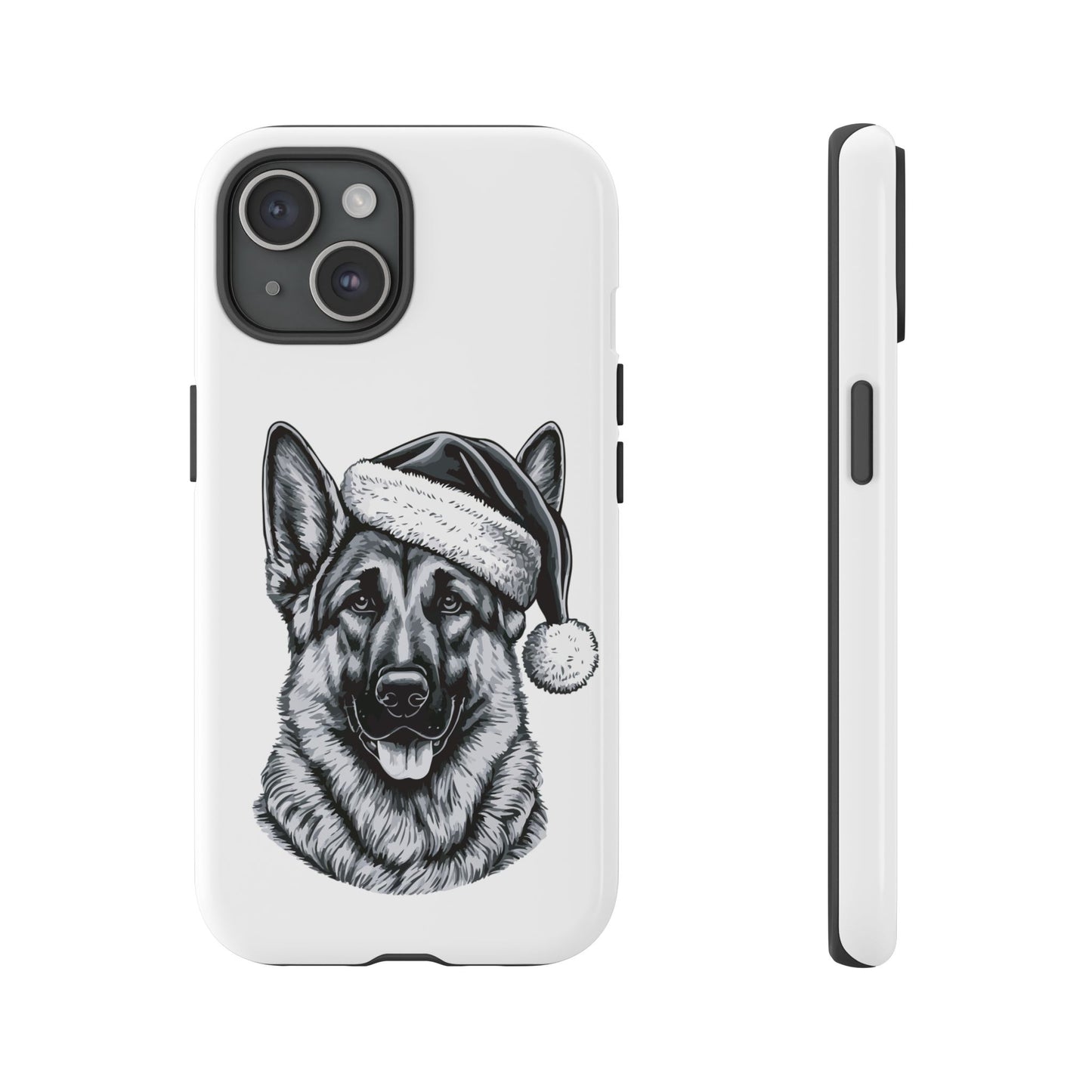 Santa Paws German Shepherd iPhone Case
