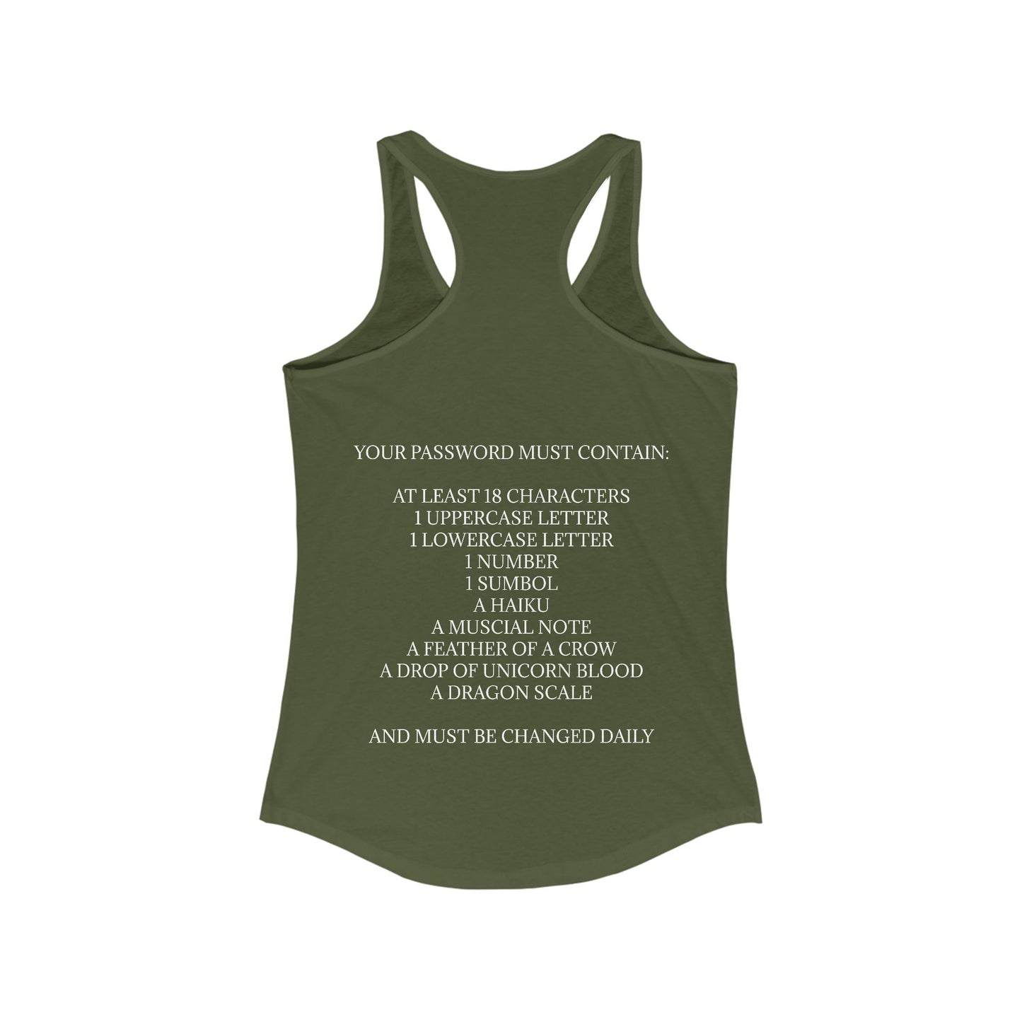 Password Women's Racerback Tank