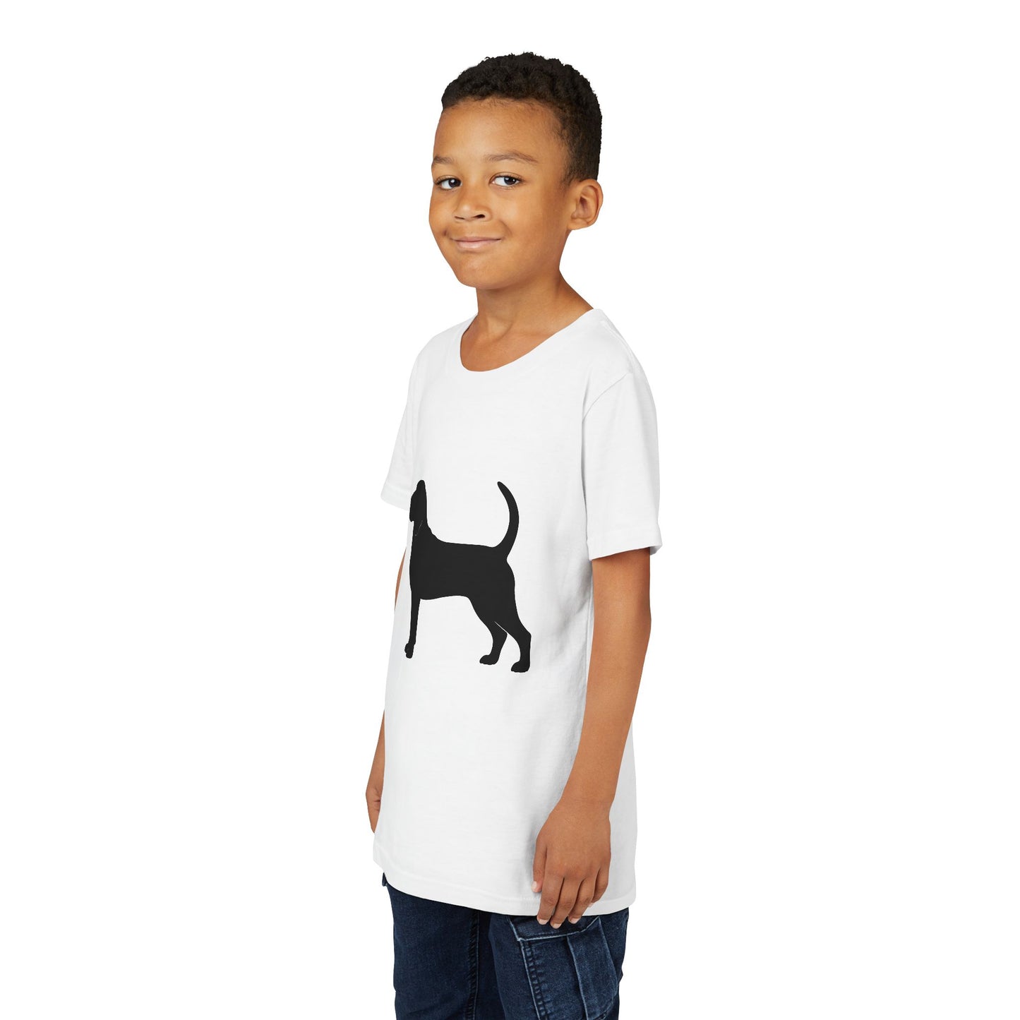 Bloodhound Silhouette Youth Unisex Short Sleeve Crewneck Tee