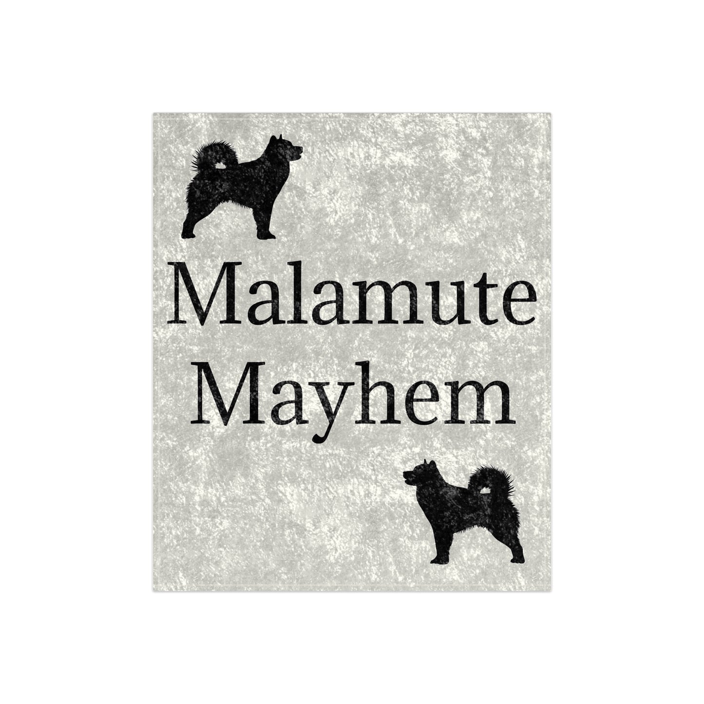 Malamute Mayhem Crushed Velvet Blanket