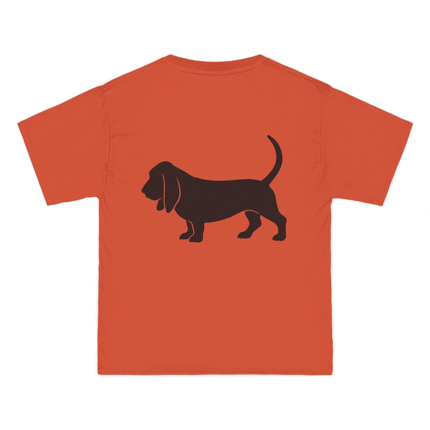 Basset Hound Silhouette Men's Short-Sleeve Crewneck Tee