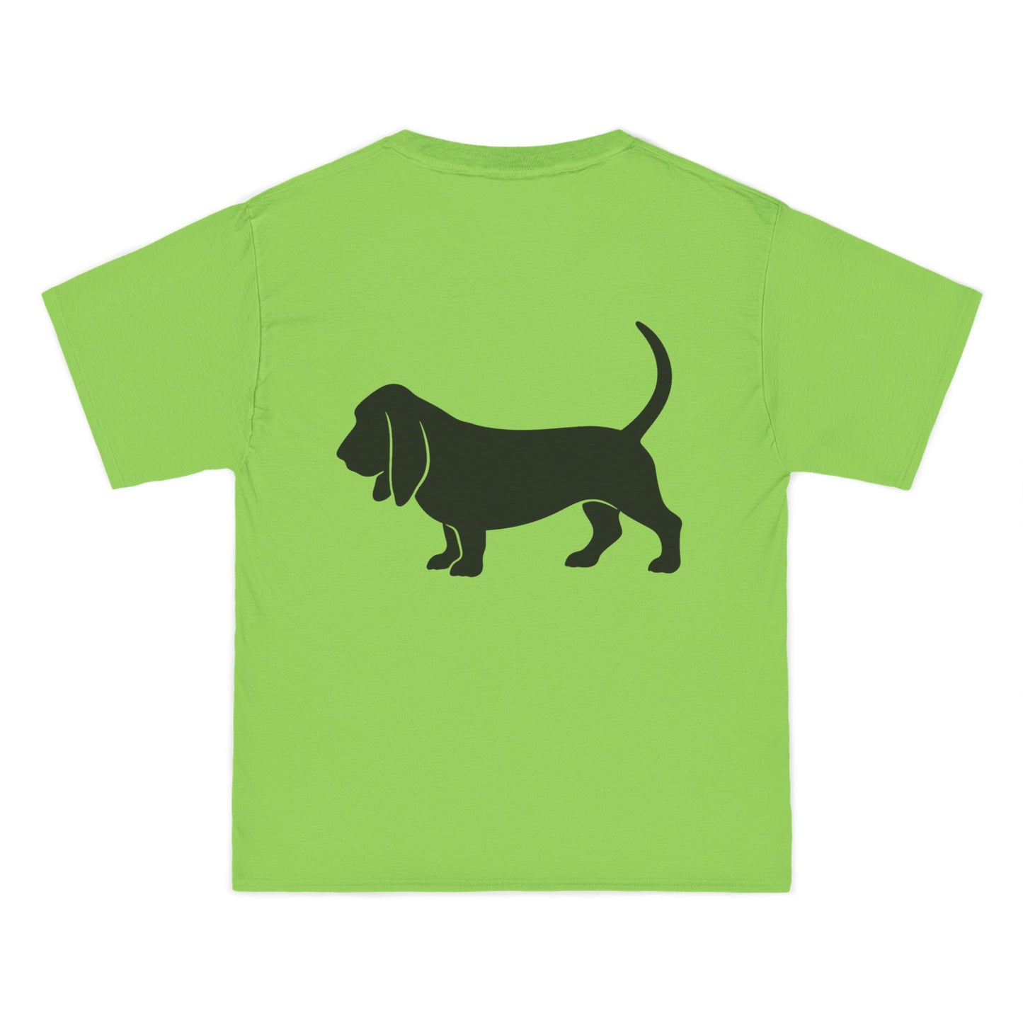 Basset Hound Silhouette Men's Short-Sleeve Crewneck Tee