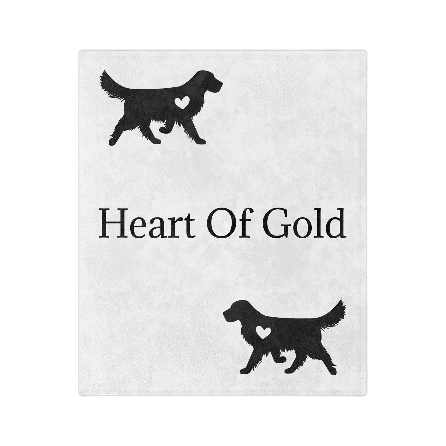 Heart Of Gold Velveteen Microfiber Blanket