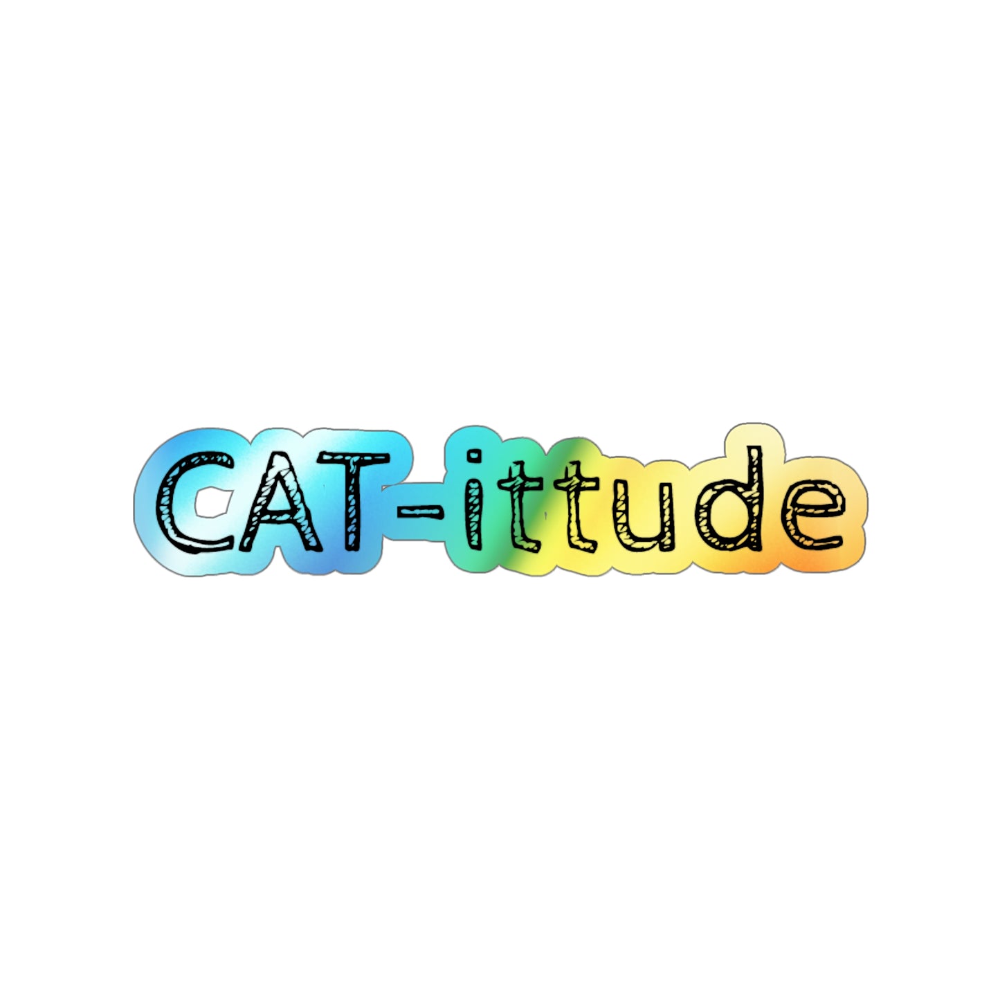 CAT-ittude Holographic Sticker